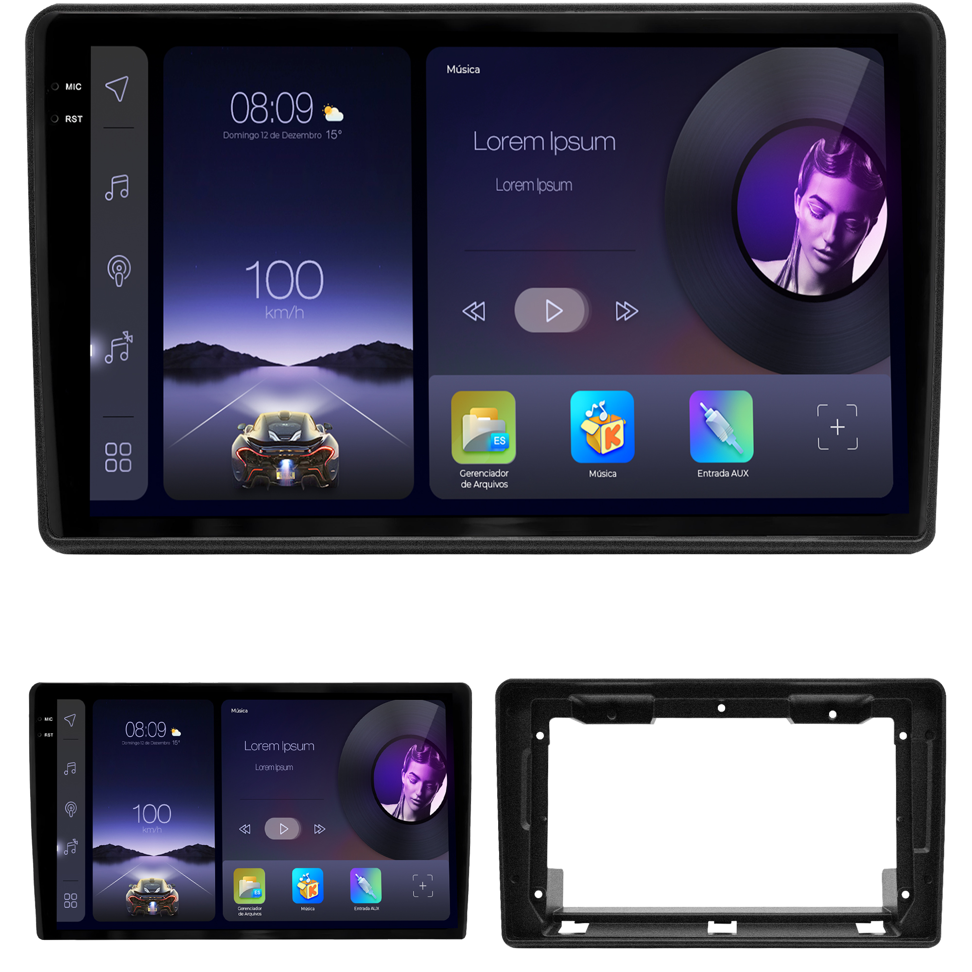 MULTIMÍDIA ADAK <BR> 2RAM 64GB QLED 9'' <BR> BOXER 2018 A 2024 - Imagem 2