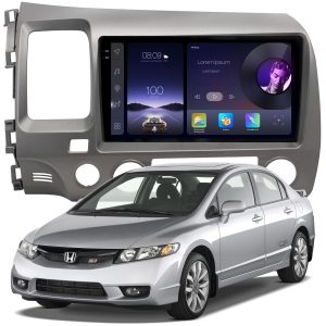 MULTIMÍDIA ADAK <BR> 2RAM 64GB QLED 9'' <BR> NEW CIVIC 2007 A 2011