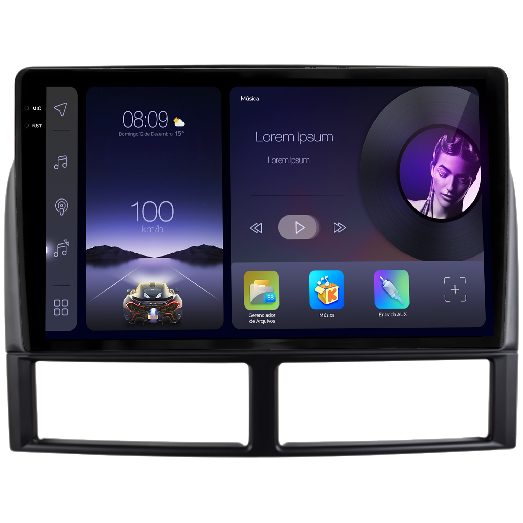 MULTIMÍDIA ADAK <BR> 2RAM 64GB QLED 9'' <BR> GRAN CHEROKEE <BR> 1998 A 2004 - Imagem 3