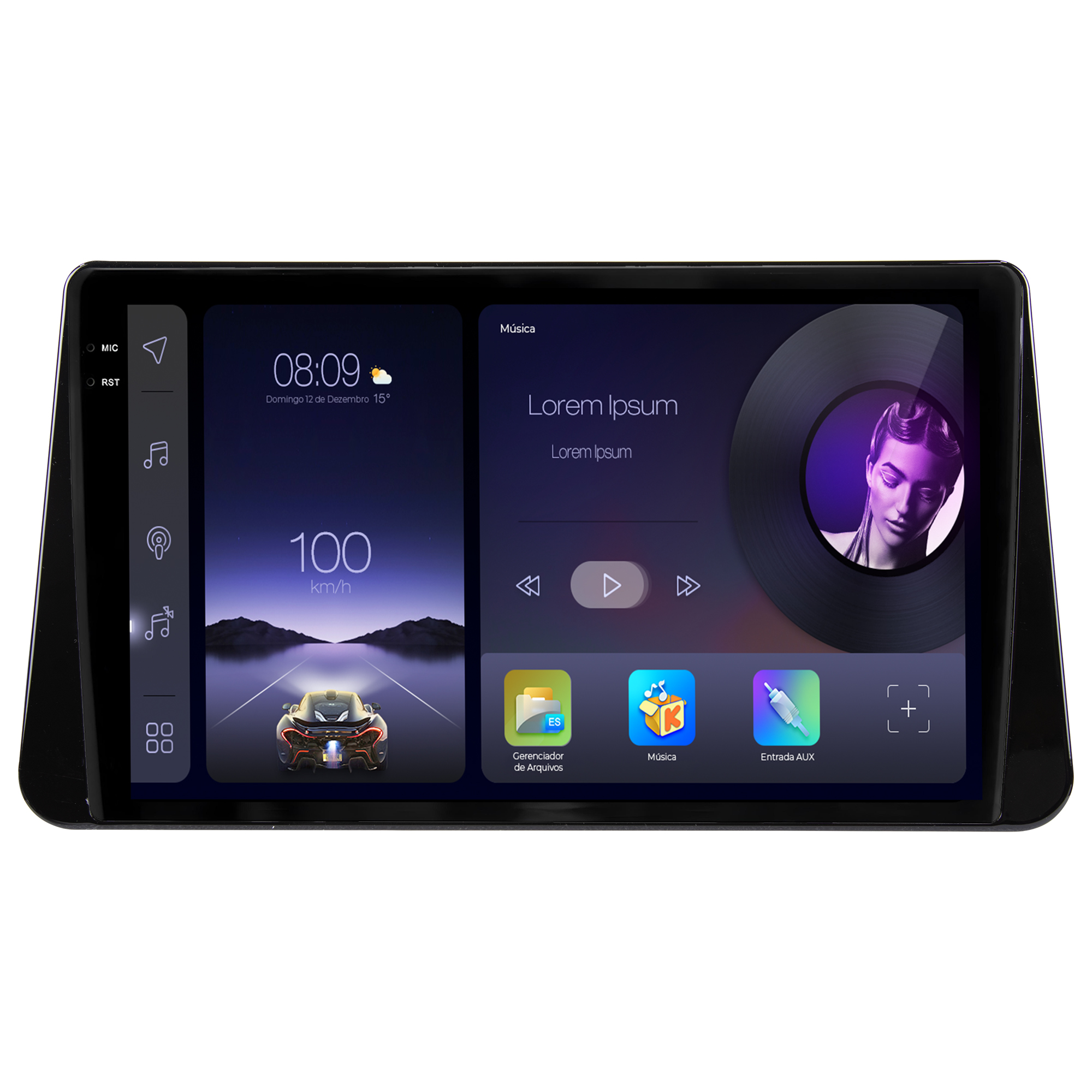 MULTIMÍDIA ADAK <BR> 2RAM 64GB QLED 9" <BR> VERSA 2021 ACIMA - Imagem 3