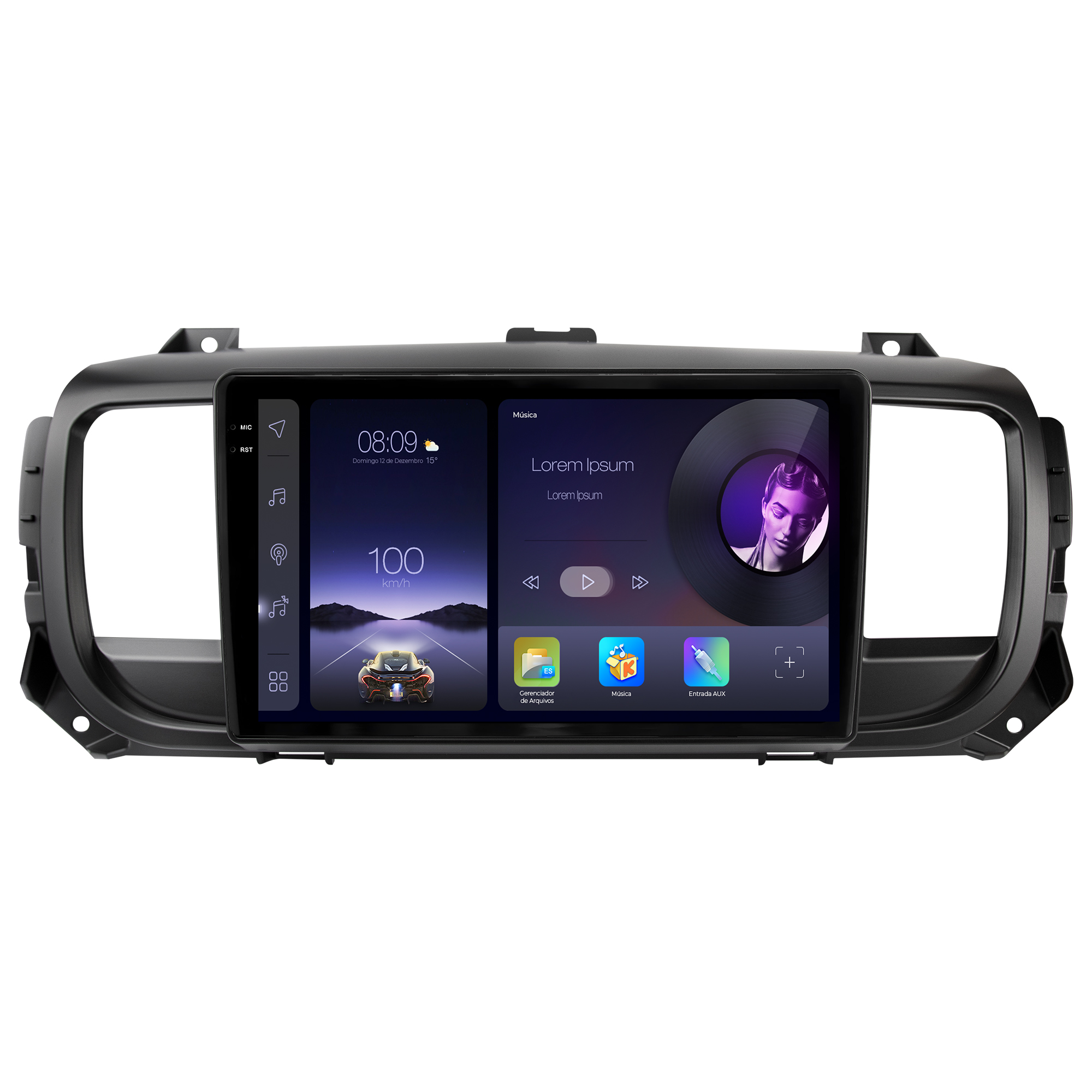 MULTIMÍDIA ADAK <BR>2RAM 64GB QLED 9" <BR> SCUDO - Imagem 3