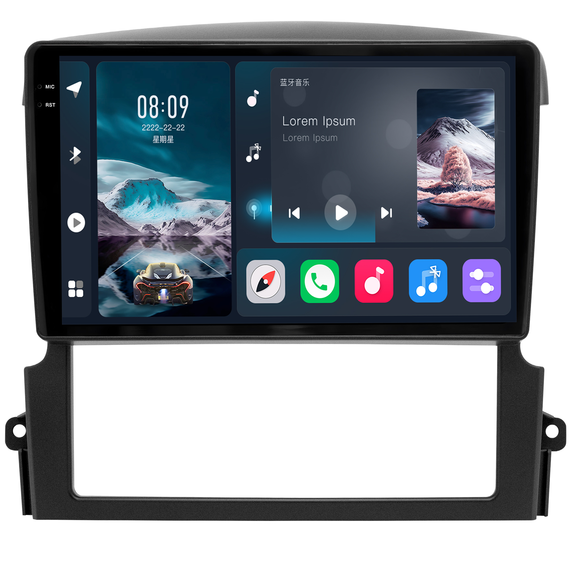 MULTIMÍDIA <BR> SOAUDIO S LINE <BR> 2RAM 64GB QLED 9'' <BR> SORENTO 2004 A 2009 - Imagem 3