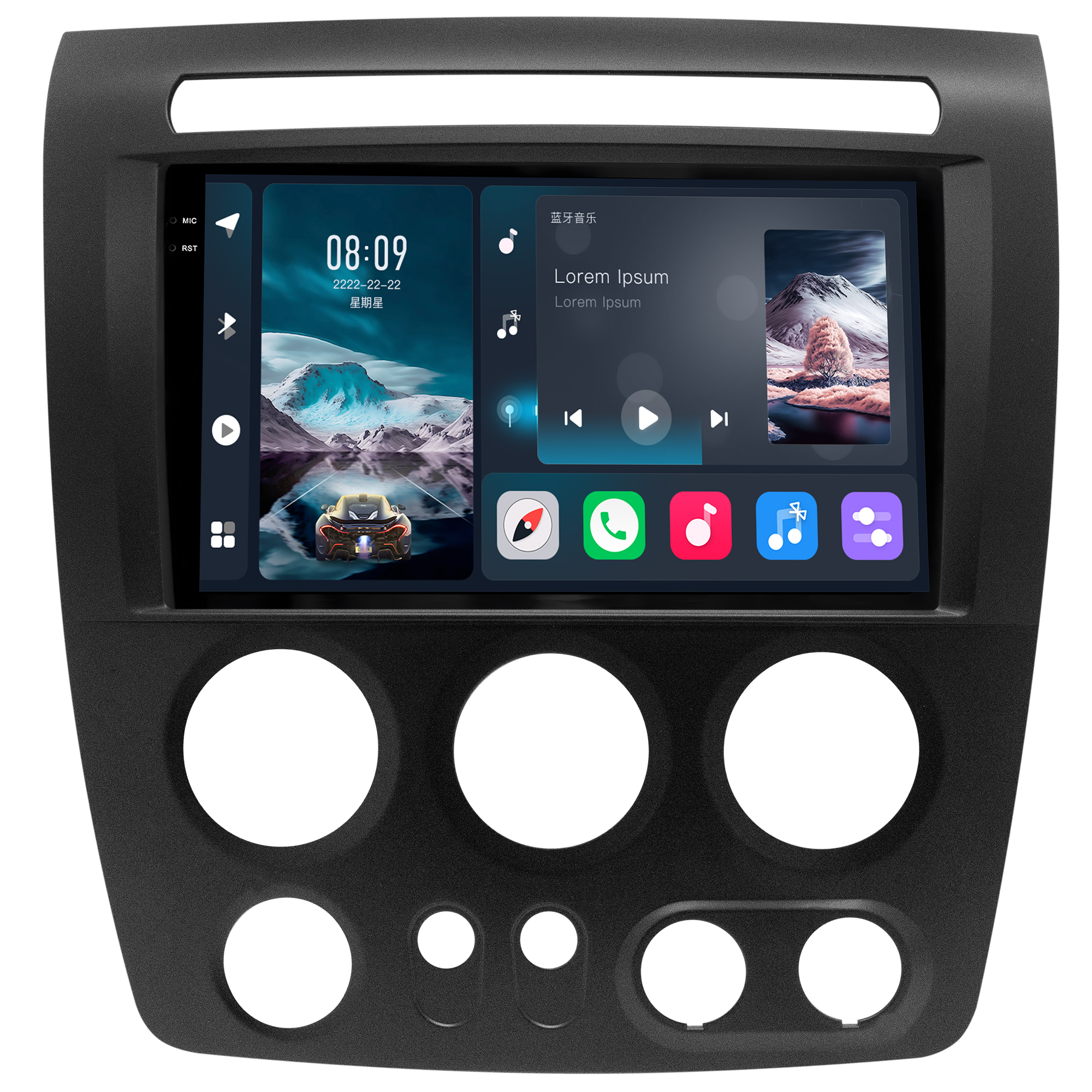 MULTIMÍDIA <BR> SOAUDIO S LINE <BR> 2RAM 64GB QLED 9'' <BR> HUMMER H3 - Imagem 3