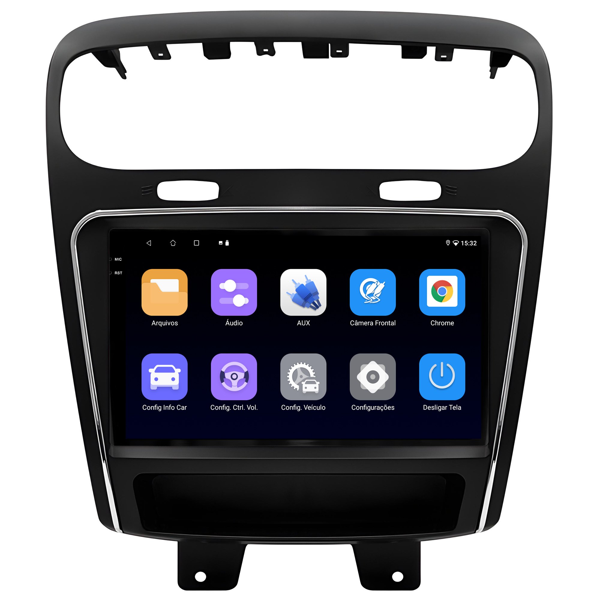 MULTIMÍDIA <BR> SOAUDIO S LINE <BR> 2RAM 64GB QLED 9'' <BR> DODGE JOURNEY <BR> 2012 A 2017 - Imagem 4