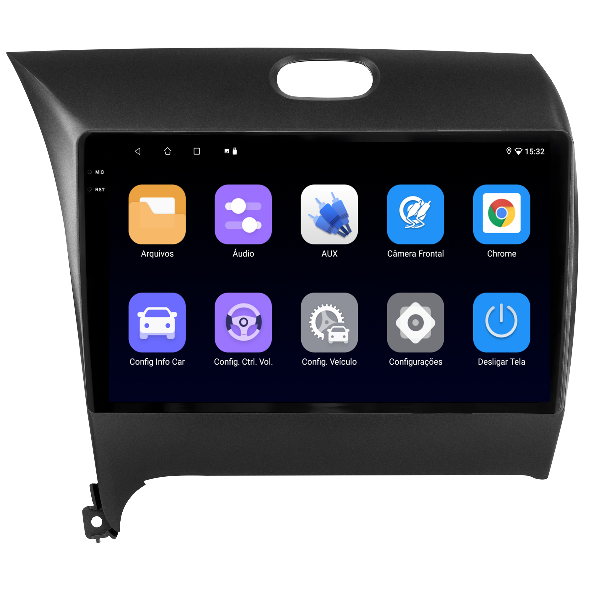 MULTIMÍDIA <BR> SOAUDIO S LINE <BR> 2RAM 64GB QLED 9'' <BR> CERATO 2013 A 2019 - Imagem 4