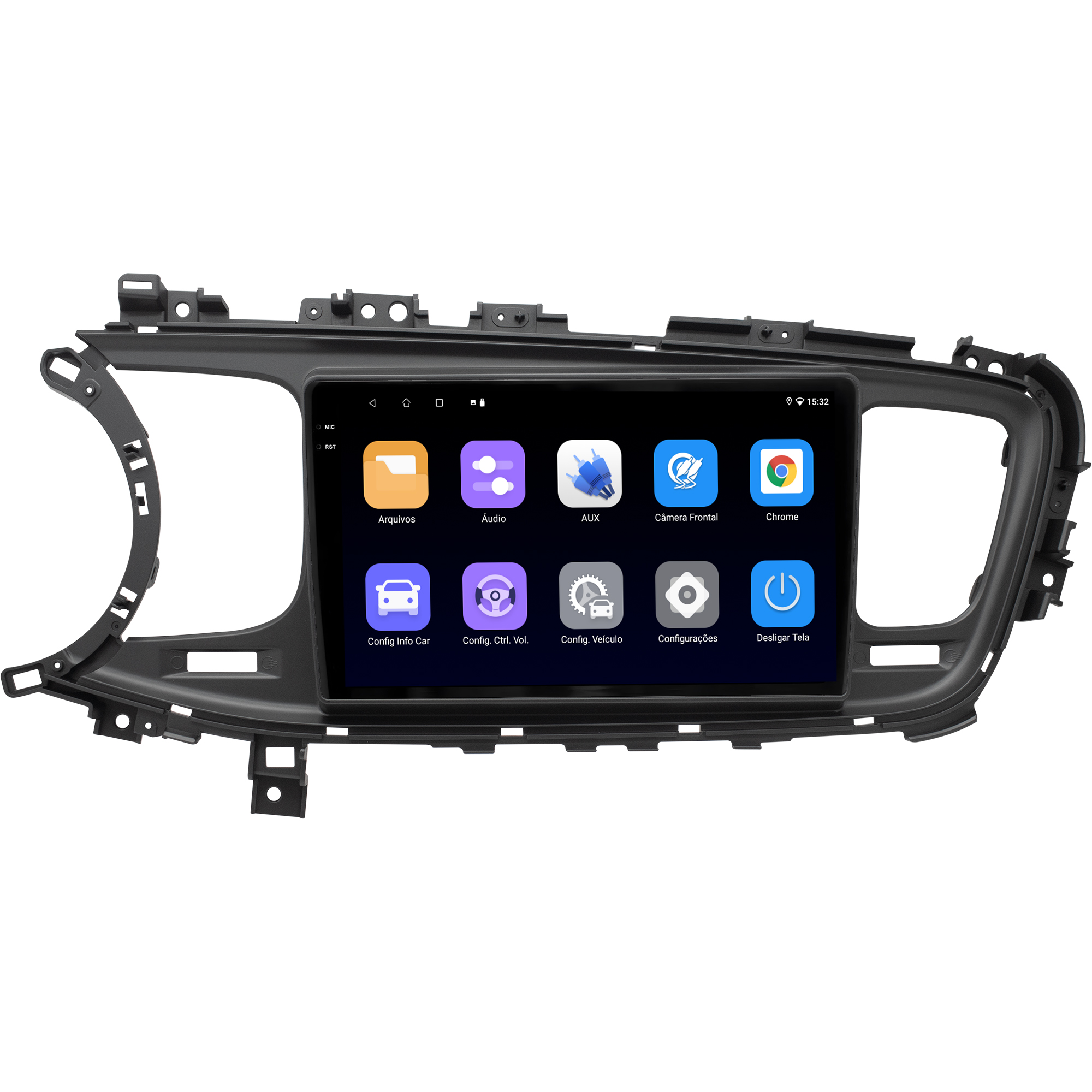 MULTIMÍDIA <BR> SOAUDIO S LINE <BR> 2RAM 64GB QLED 9'' <BR> OPTIMA 2015 ACIMA - Imagem 4