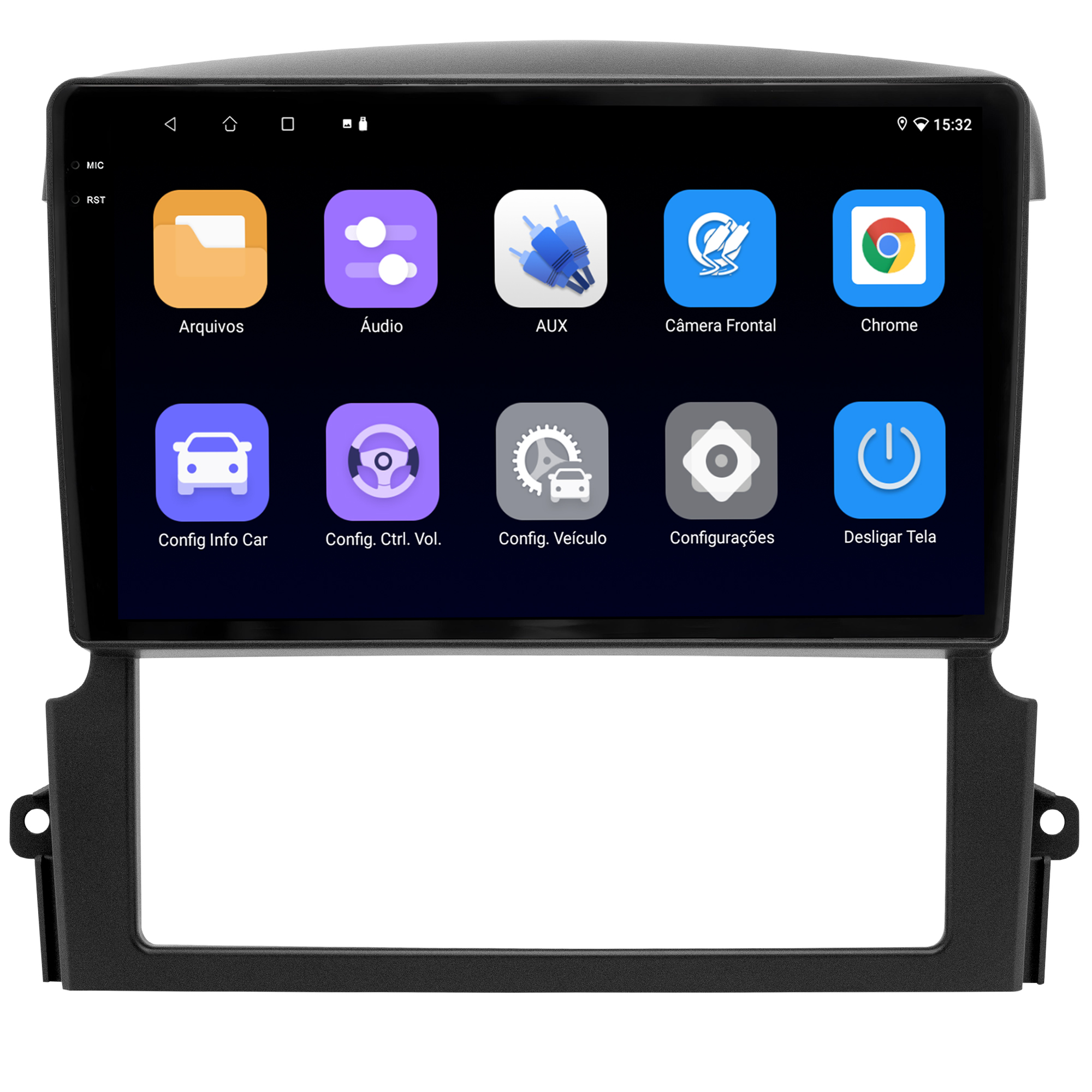 MULTIMÍDIA <BR> SOAUDIO S LINE <BR> 2RAM 64GB QLED 9'' <BR> SORENTO 2004 A 2009 - Imagem 4