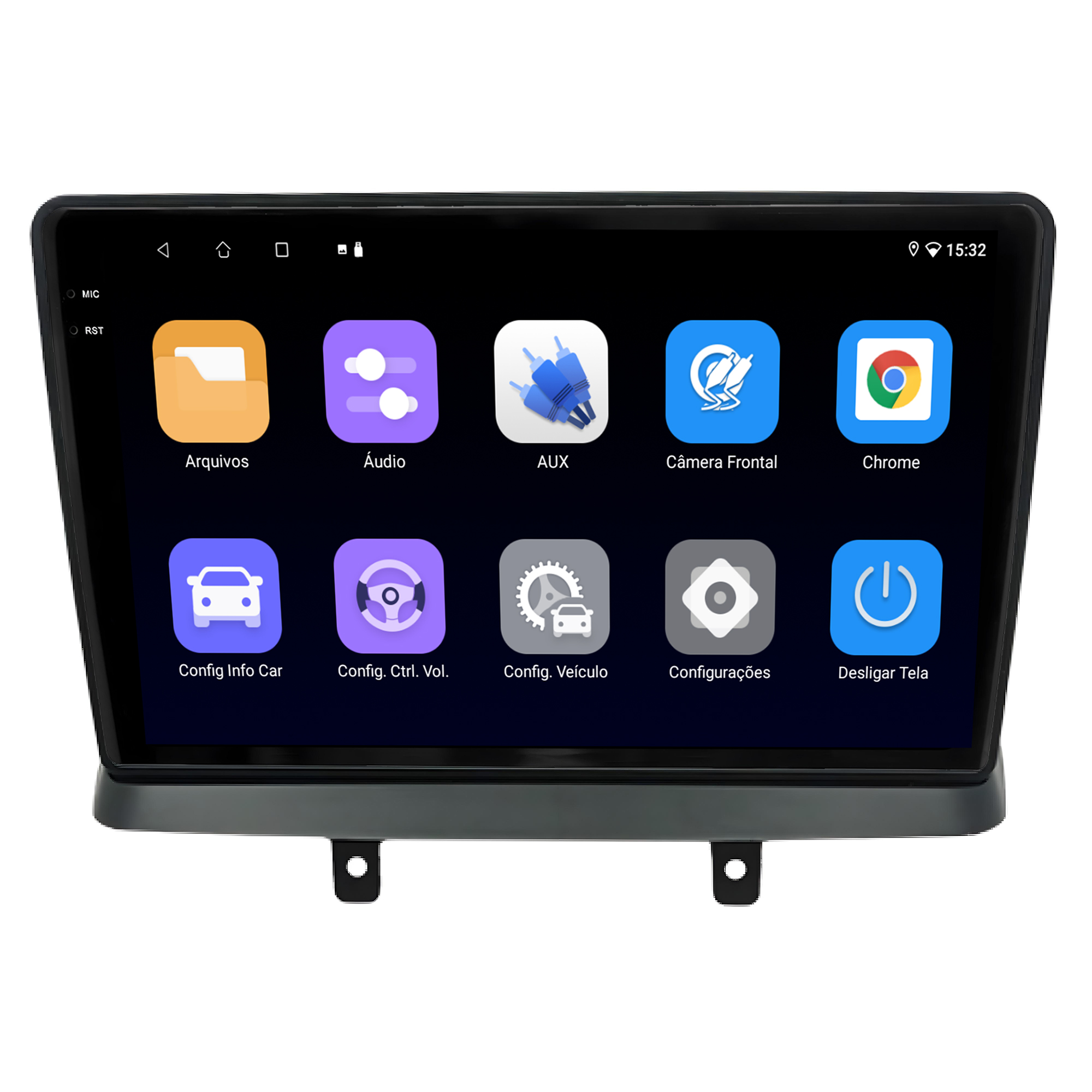 MULTIMÍDIA ADAK <BR>2RAM 64GB QLED 9" <BR> DOBLÔ 2002 A 2021 - Imagem 4
