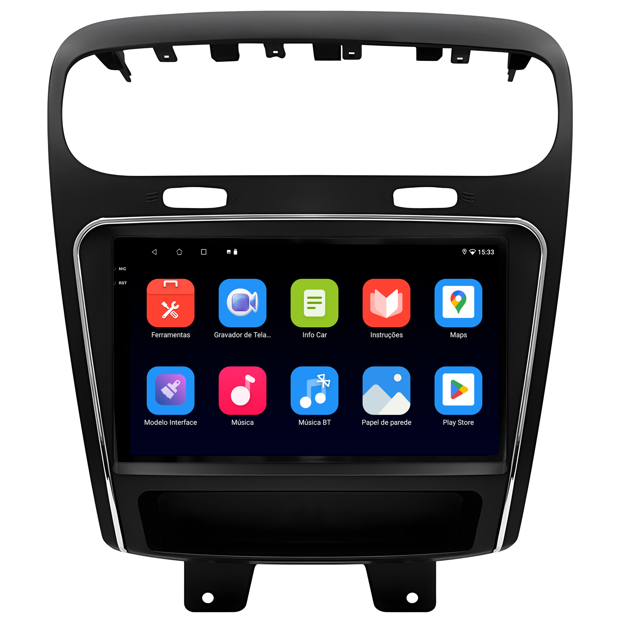 MULTIMÍDIA <BR> SOAUDIO S LINE <BR> 2RAM 64GB QLED 9'' <BR> DODGE JOURNEY <BR> 2012 A 2017 - Imagem 5