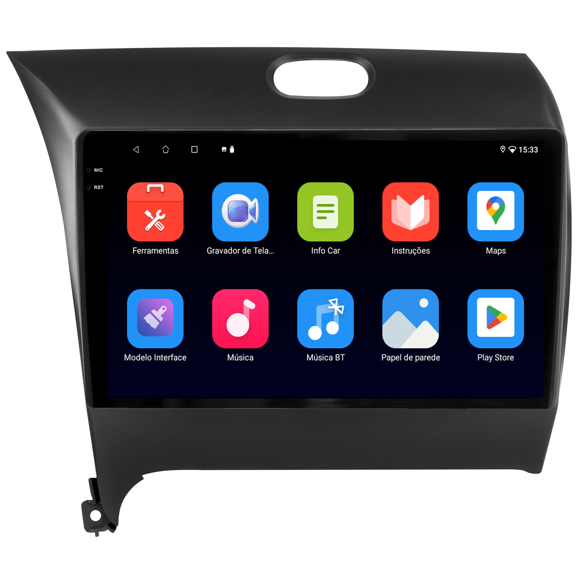 MULTIMÍDIA <BR> SOAUDIO S LINE <BR> 2RAM 64GB QLED 9'' <BR> CERATO 2013 A 2019 - Imagem 5