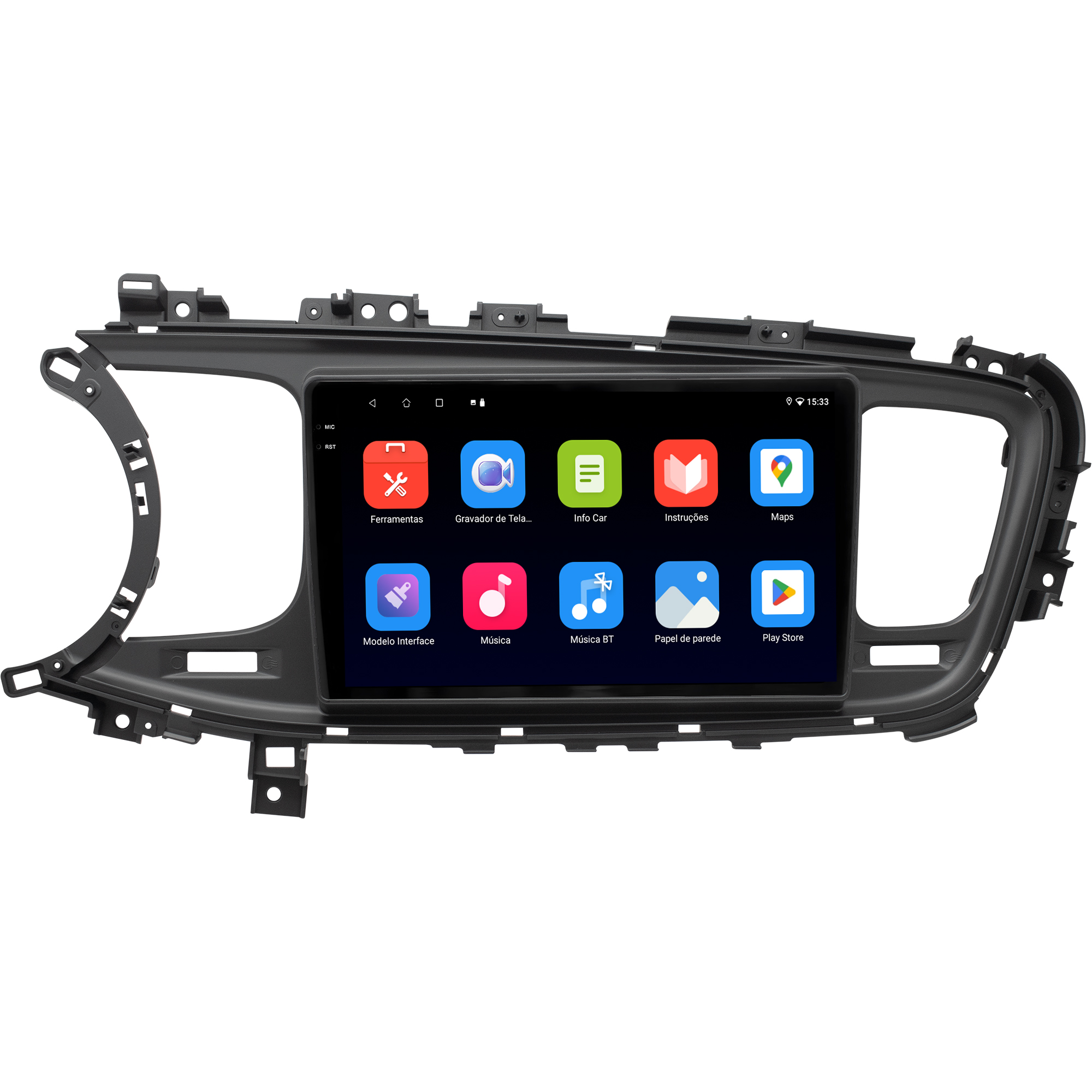 MULTIMÍDIA <BR> SOAUDIO S LINE <BR> 2RAM 64GB QLED 9'' <BR> OPTIMA 2015 ACIMA - Imagem 5