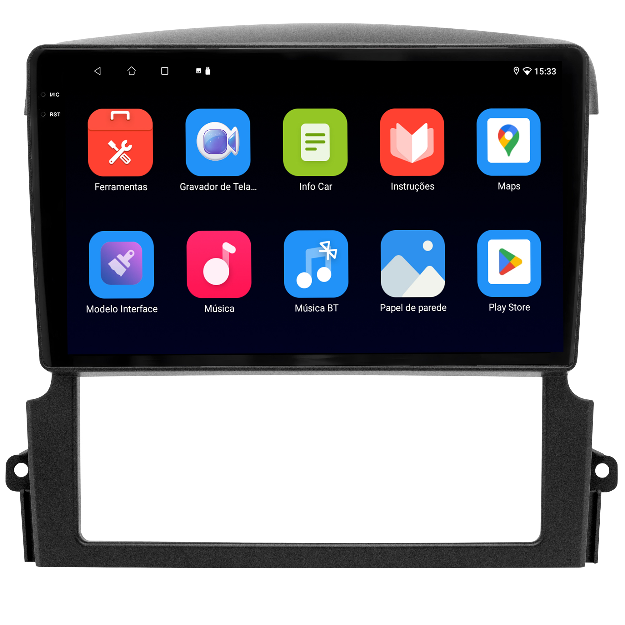 MULTIMÍDIA <BR> SOAUDIO S LINE <BR> 2RAM 64GB QLED 9'' <BR> SORENTO 2004 A 2009 - Imagem 5