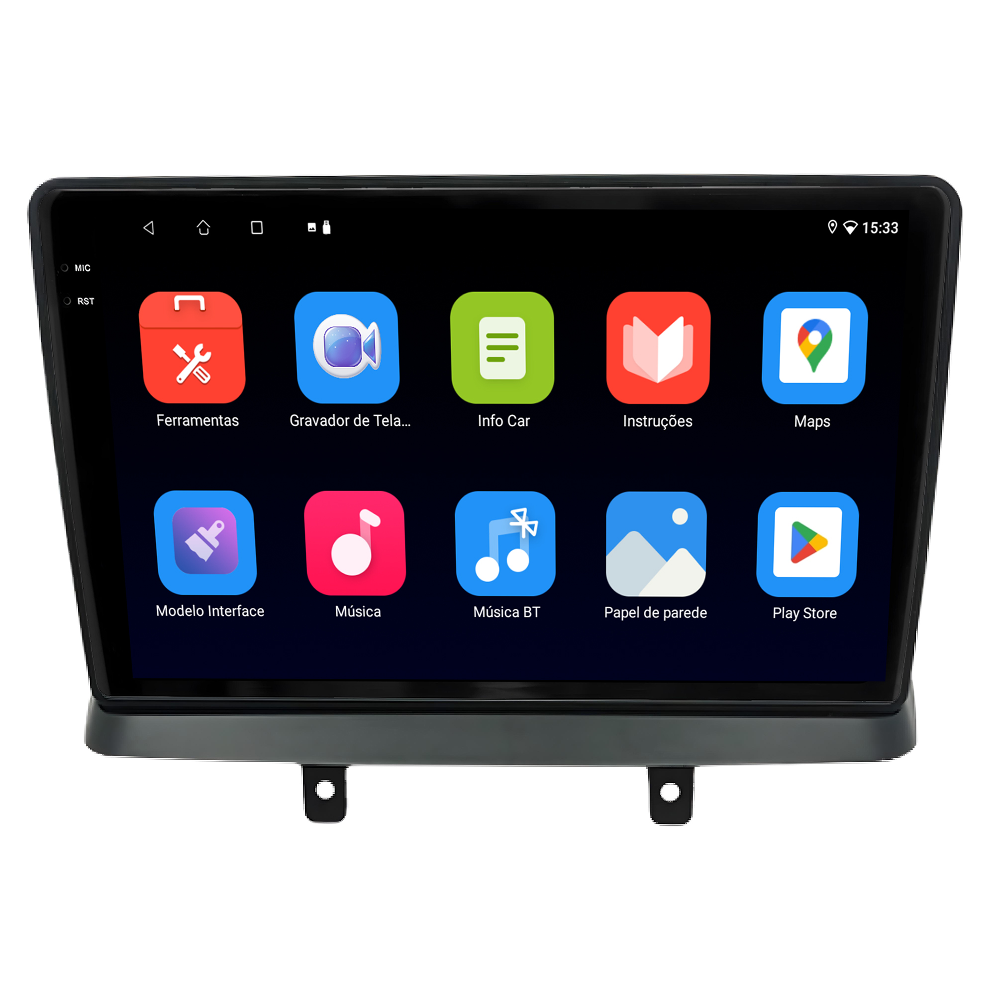 MULTIMÍDIA ADAK <BR>2RAM 64GB QLED 9" <BR> DOBLÔ 2002 A 2021 - Imagem 5