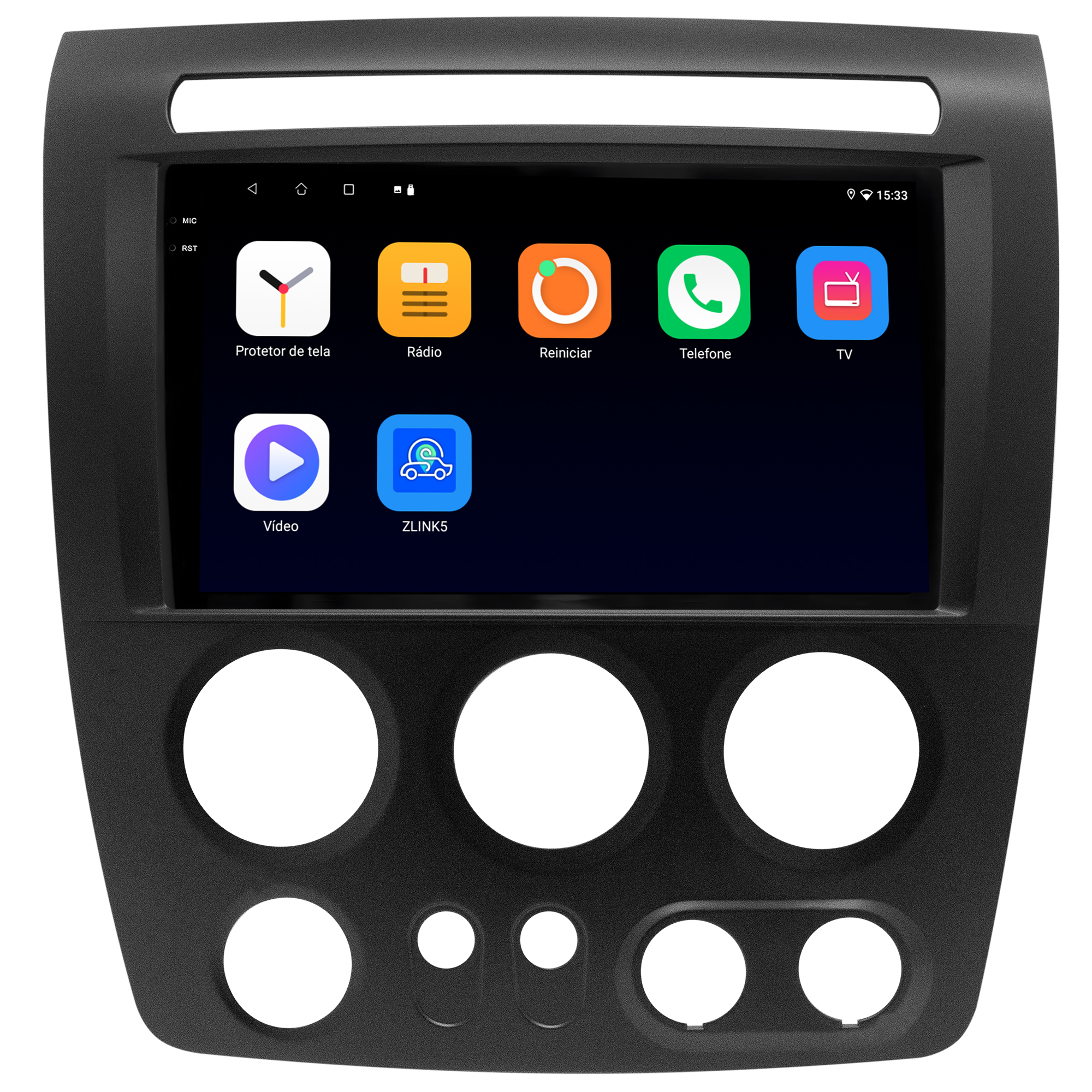 MULTIMÍDIA <BR> SOAUDIO S LINE <BR> 2RAM 64GB QLED 9'' <BR> HUMMER H3 - Imagem 6