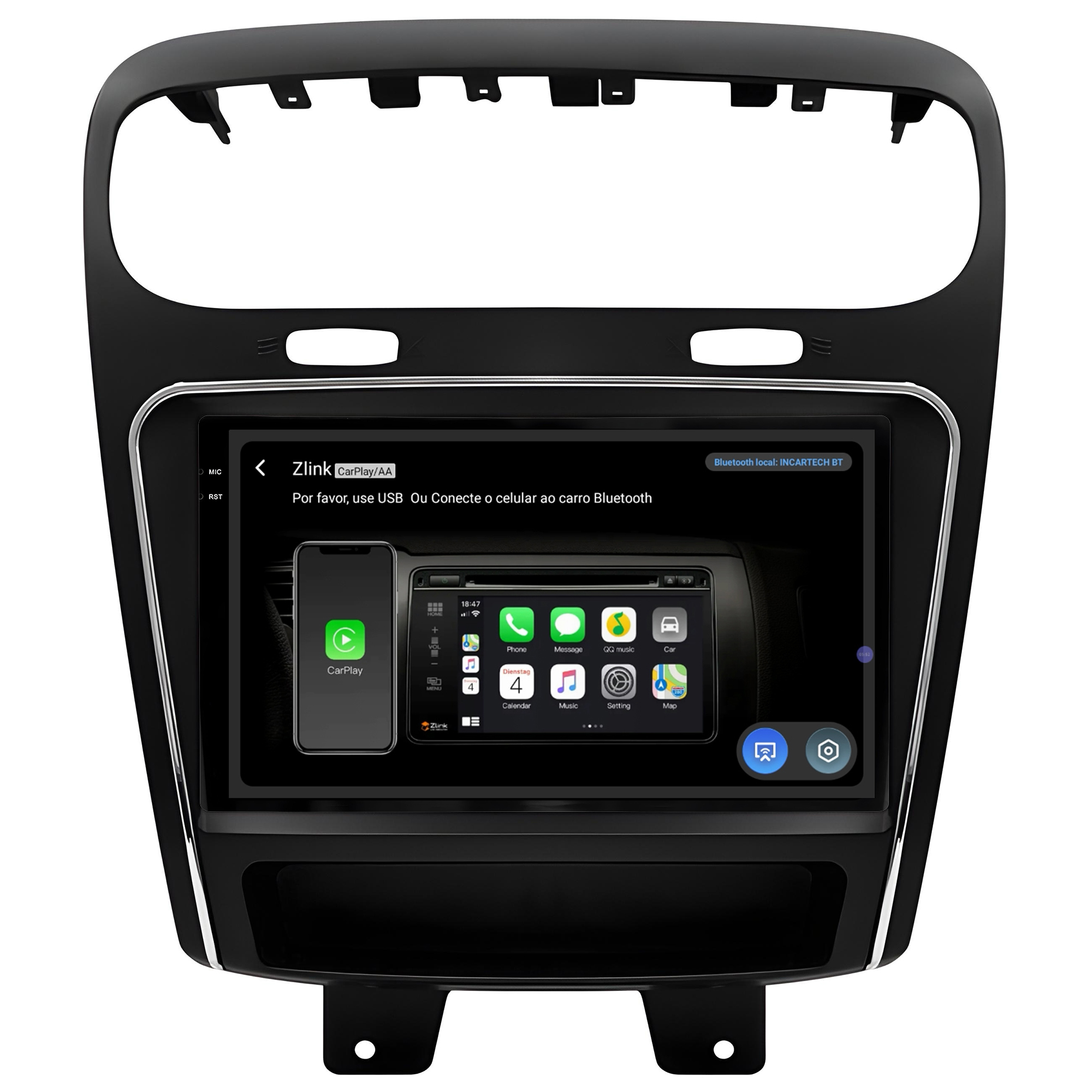 MULTIMÍDIA <BR> SOAUDIO S LINE <BR> 2RAM 64GB QLED 9'' <BR> DODGE JOURNEY <BR> 2012 A 2017 - Imagem 7