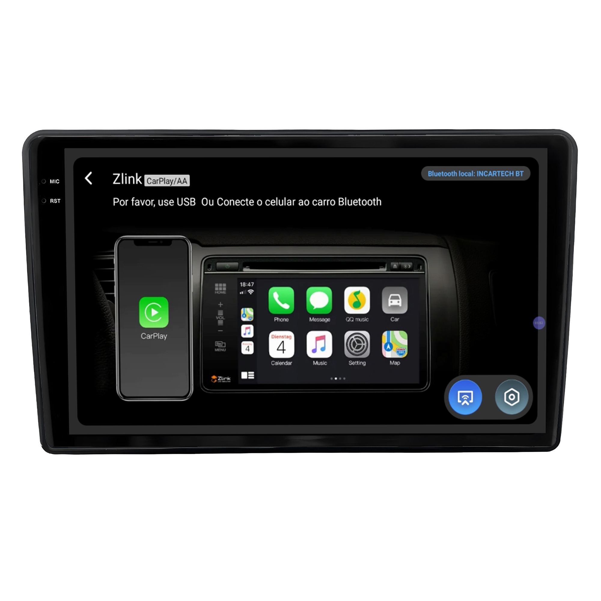 MULTIMÍDIA<BR>SOAUDIO S LINE <BR> 2RAM 64GB QLED 9"<BR> TORO 2022 ACIMA - Imagem 7