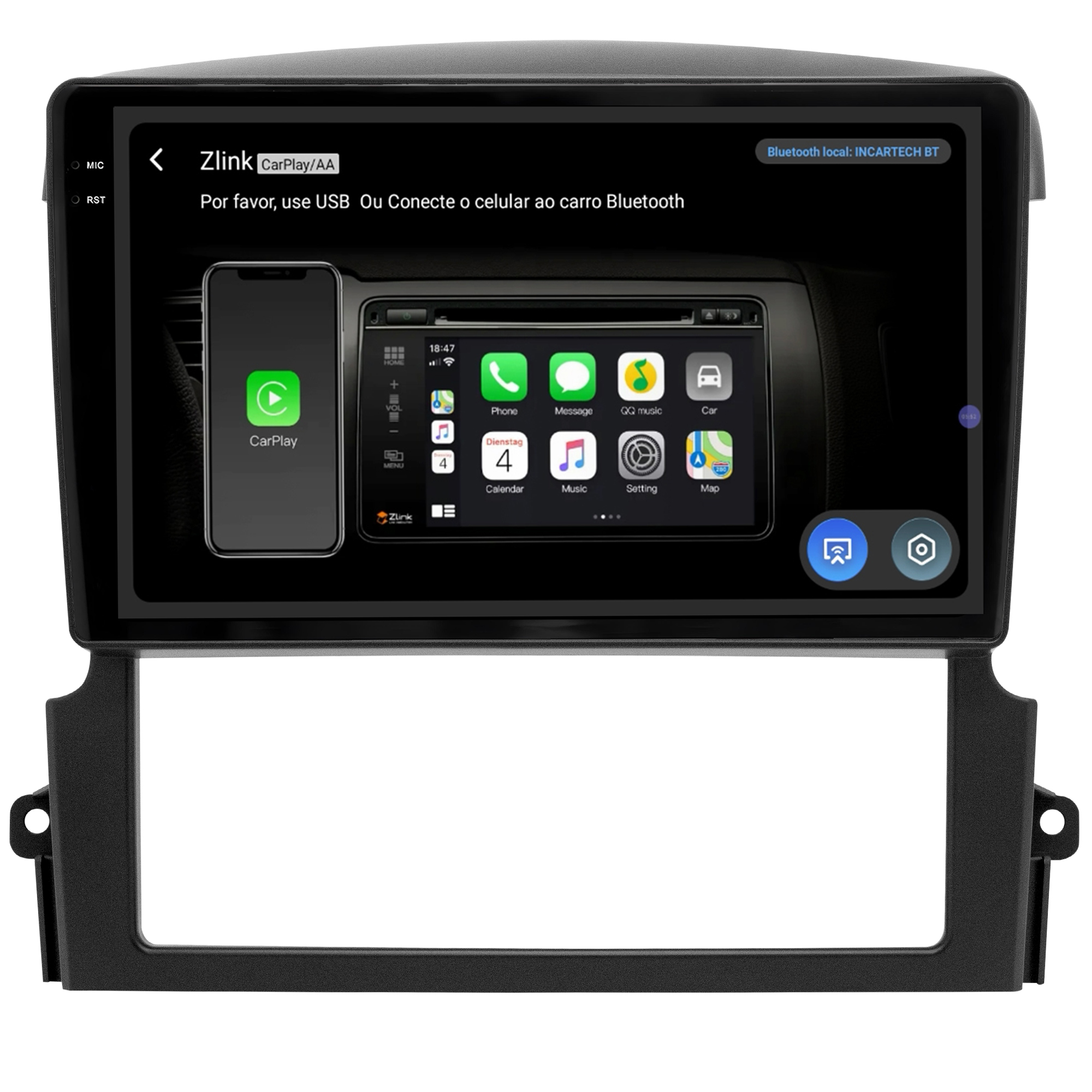 MULTIMÍDIA <BR> SOAUDIO S LINE <BR> 2RAM 64GB QLED 9'' <BR> SORENTO 2004 A 2009 - Imagem 7