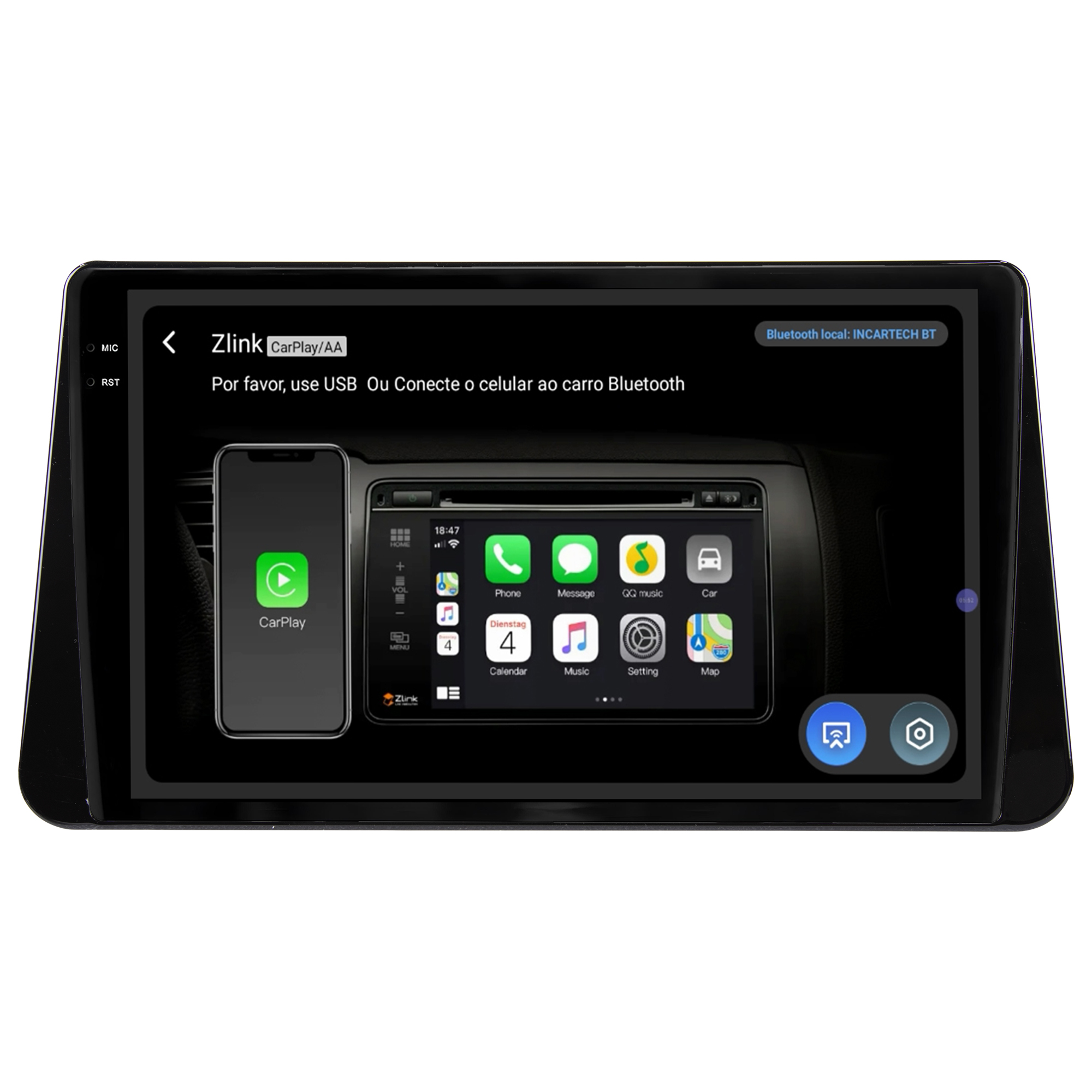 MULTIMÍDIA ADAK <BR> 2RAM 64GB QLED 9" <BR> VERSA 2021 ACIMA - Imagem 7