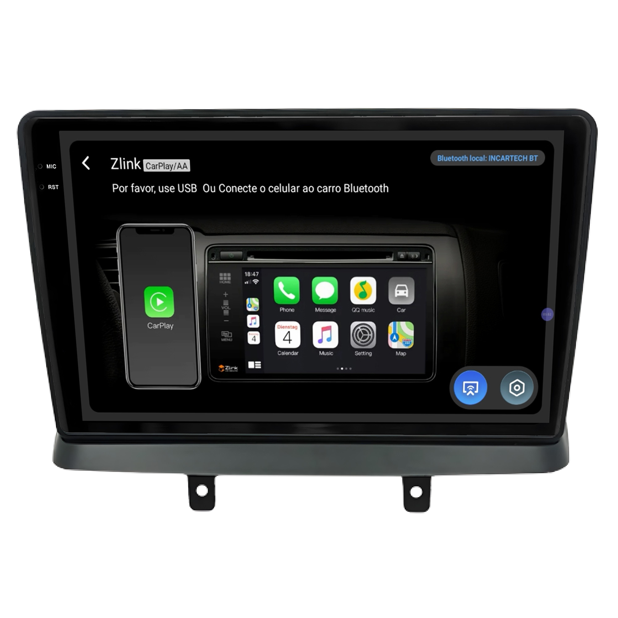 MULTIMÍDIA ADAK <BR>2RAM 64GB QLED 9" <BR> DOBLÔ 2002 A 2021 - Imagem 7