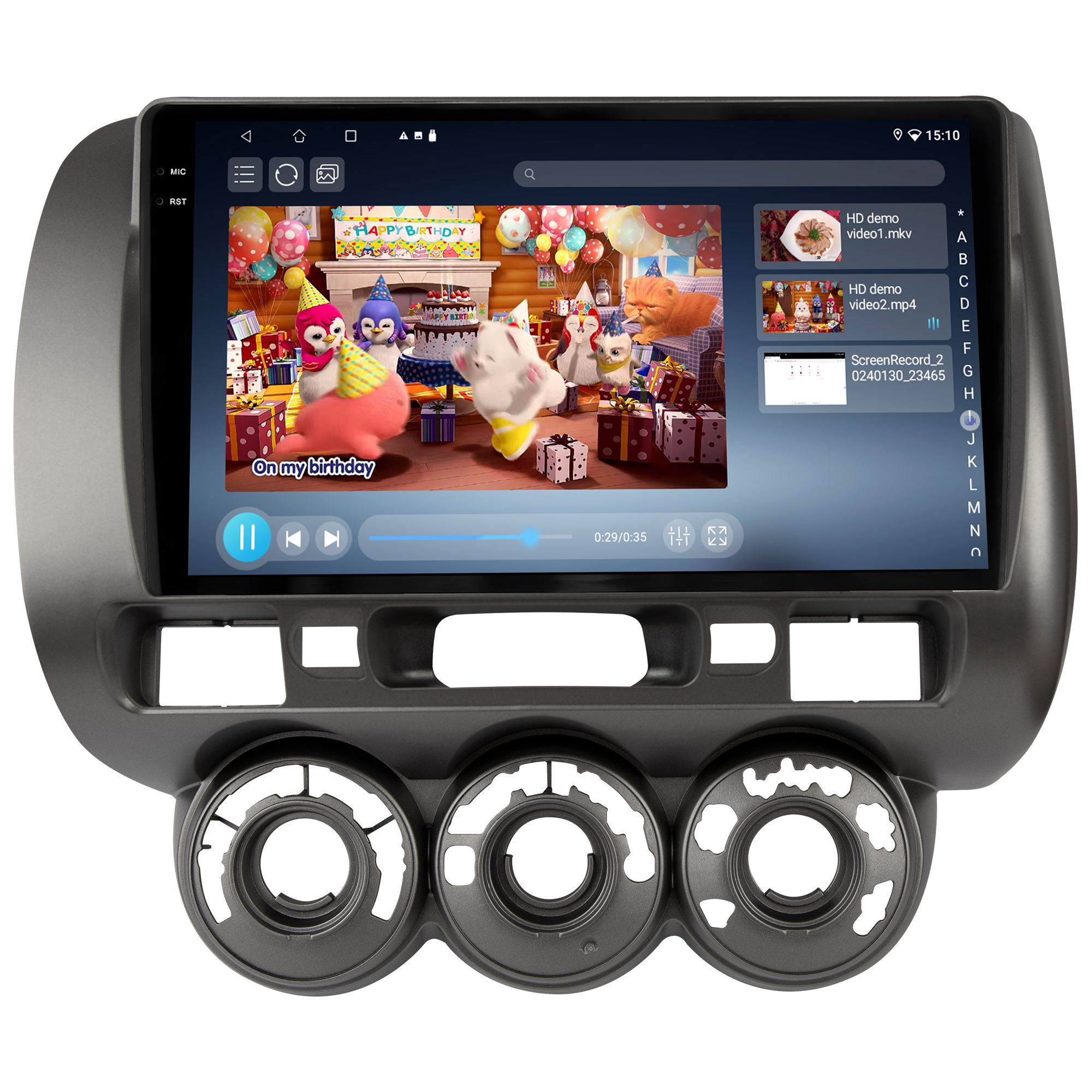 MULTIMÍDIA <BR> SOAUDIO S LINE <BR> 2RAM 64GB QLED 9'' <BR> FIT 2003 A 2007 - Imagem 11