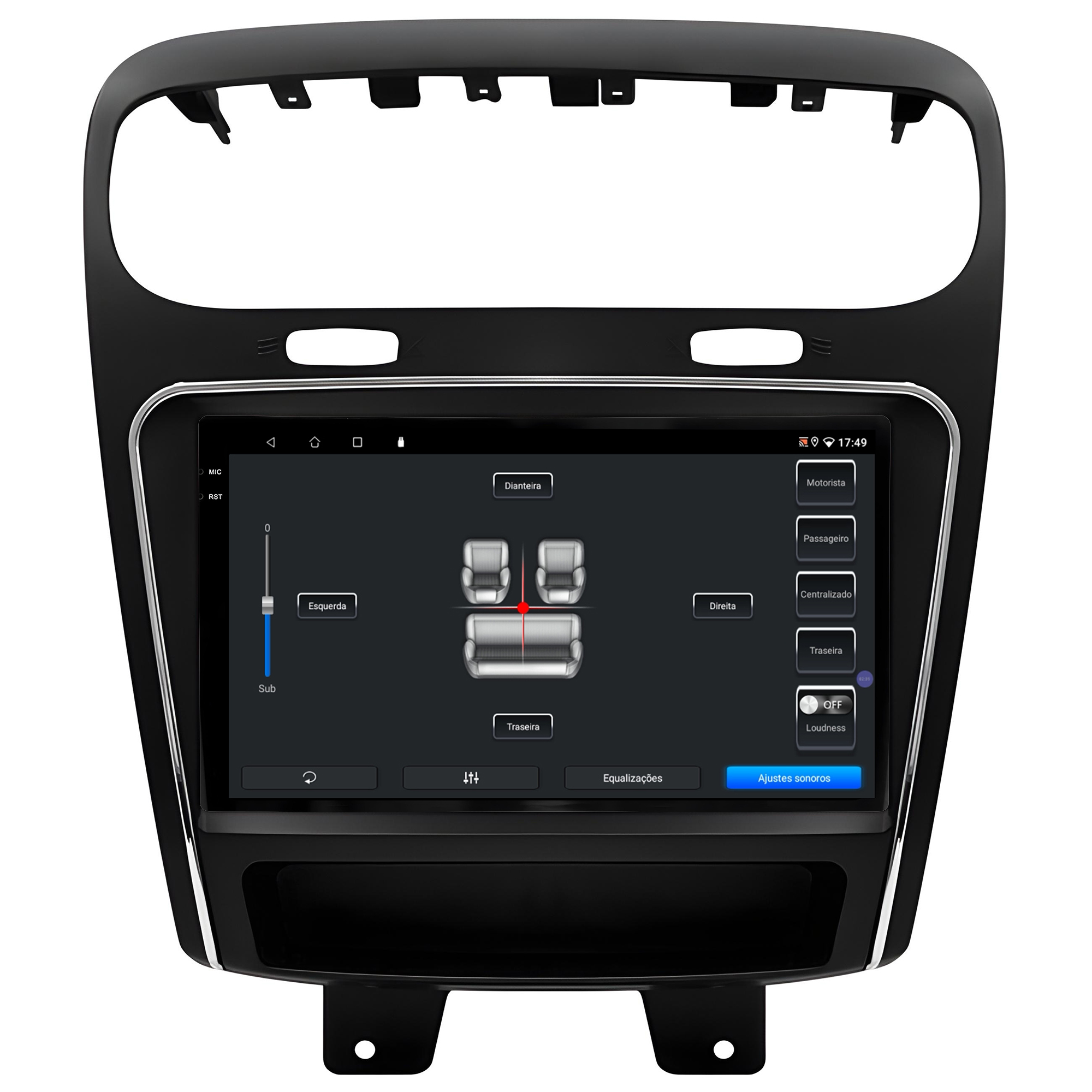 MULTIMÍDIA <BR> SOAUDIO S LINE <BR> 2RAM 64GB QLED 9'' <BR> DODGE JOURNEY <BR> 2012 A 2017 - Imagem 10