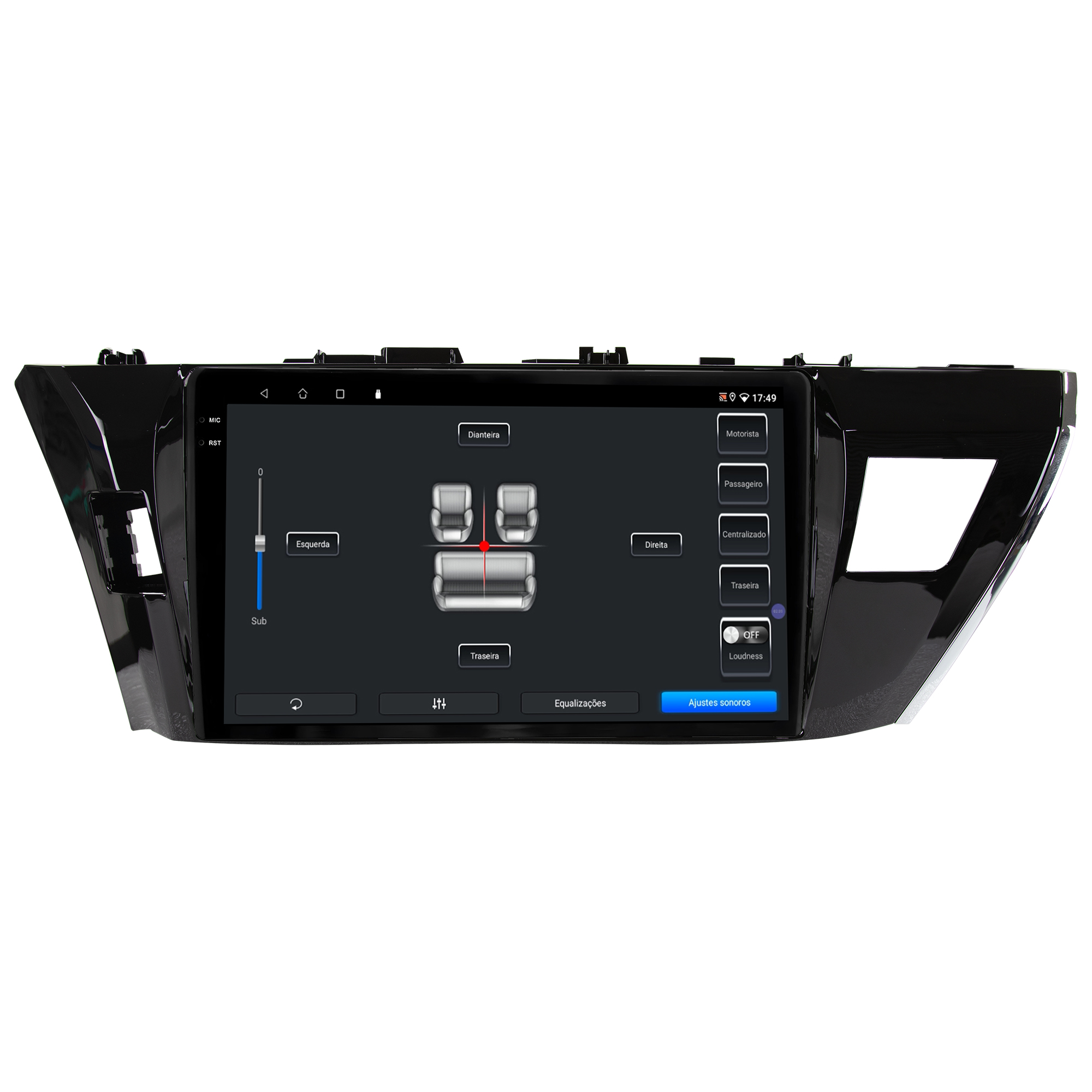 MULTIMÍDIA <BR> SOAUDIO S LINE <BR> 2RAM 64GB QLED 10"<BR> COROLLA 2015 A 2016 - Imagem 10