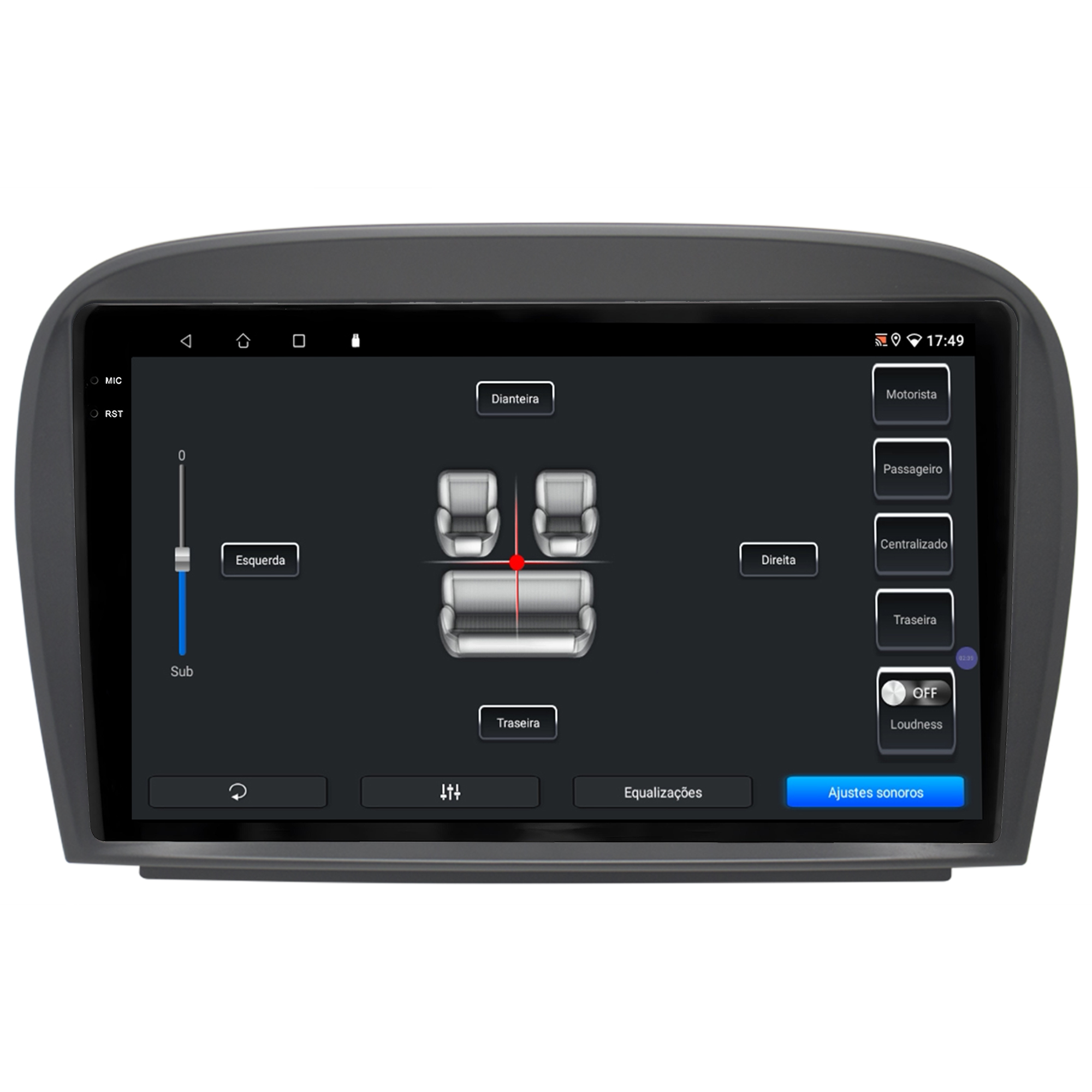 MULTIMÍDIA <BR> SOAUDIO S LINE <BR> 2RAM 64GB QLED 9" <BR> CLASS SL SL350 SL500 <BR> SL600 SL63 AMG SL65 AMG <BR> 2004 A 2011 - Imagem 10
