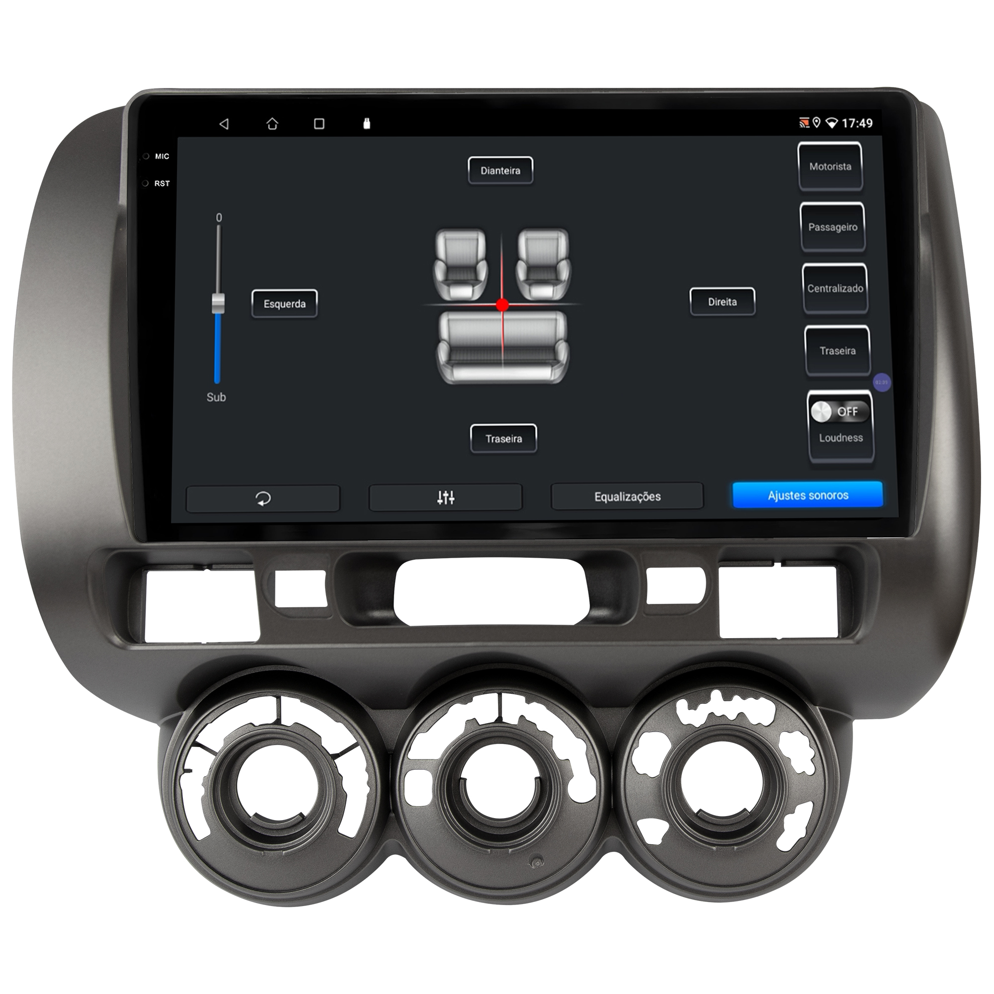 MULTIMÍDIA <BR> SOAUDIO S LINE <BR> 2RAM 64GB QLED 9'' <BR> FIT 2003 A 2007 - Imagem 10