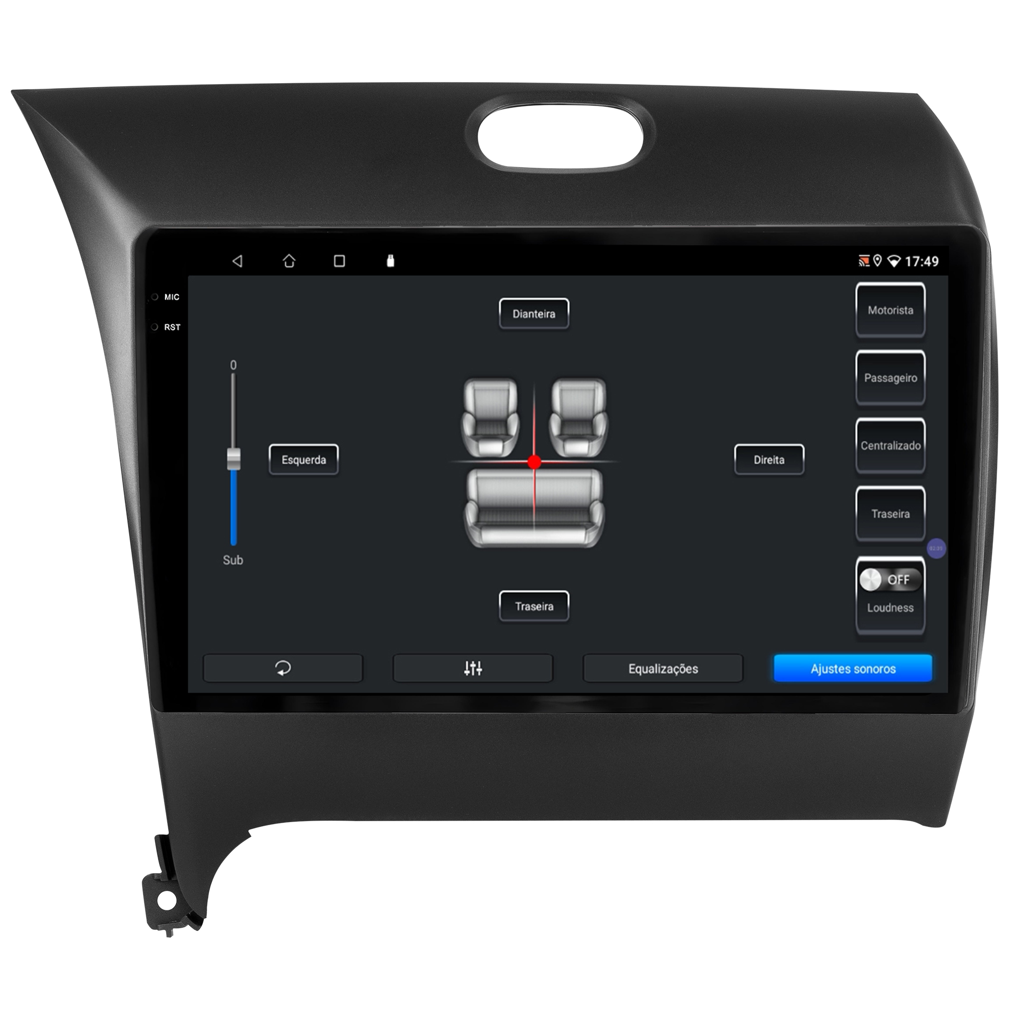 MULTIMÍDIA <BR> SOAUDIO S LINE <BR> 2RAM 64GB QLED 9'' <BR> CERATO 2013 A 2019 - Imagem 10