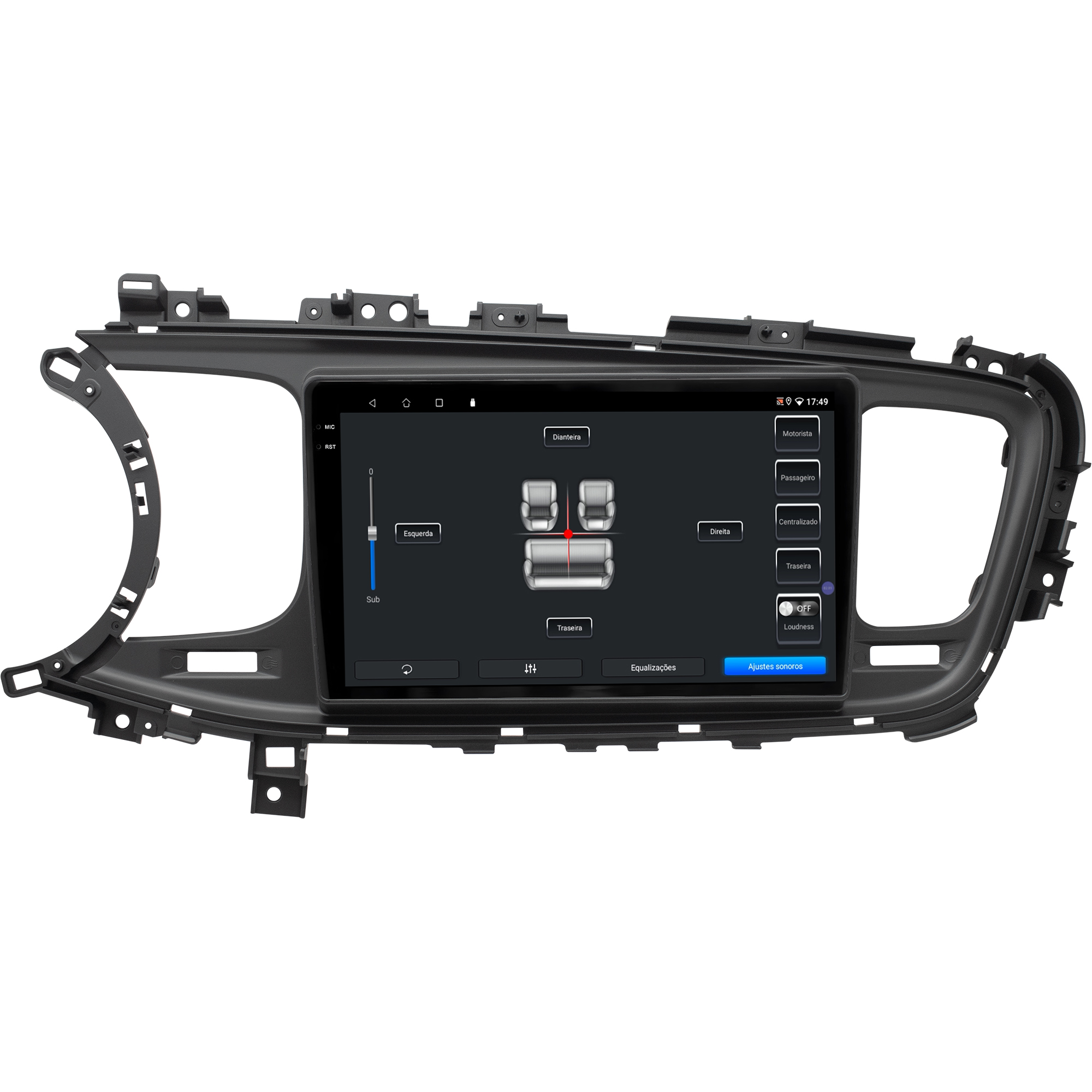MULTIMÍDIA <BR> SOAUDIO S LINE <BR> 2RAM 64GB QLED 9'' <BR> OPTIMA 2015 ACIMA - Imagem 10
