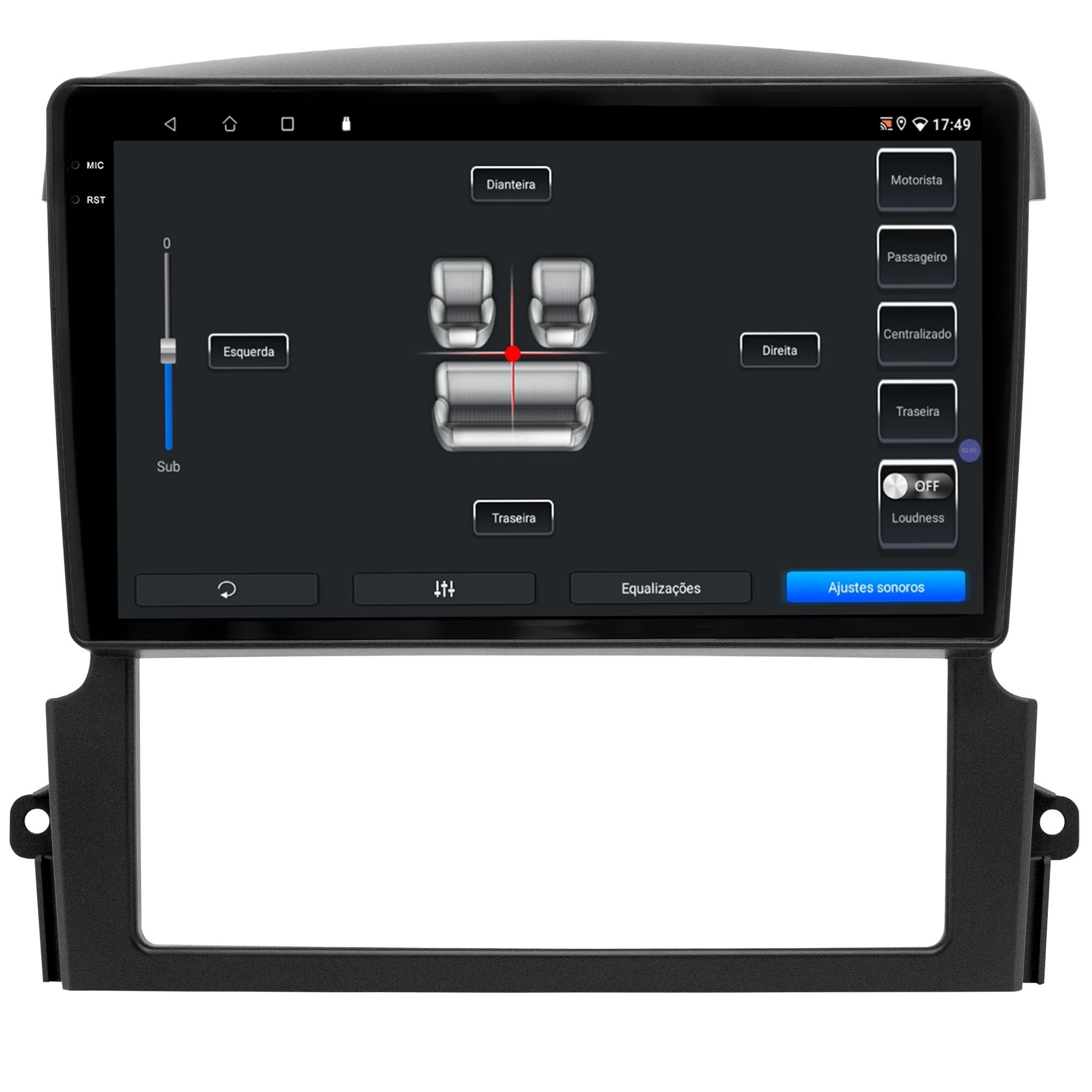 MULTIMÍDIA <BR> SOAUDIO S LINE <BR> 2RAM 64GB QLED 9'' <BR> SORENTO 2004 A 2009 - Imagem 10