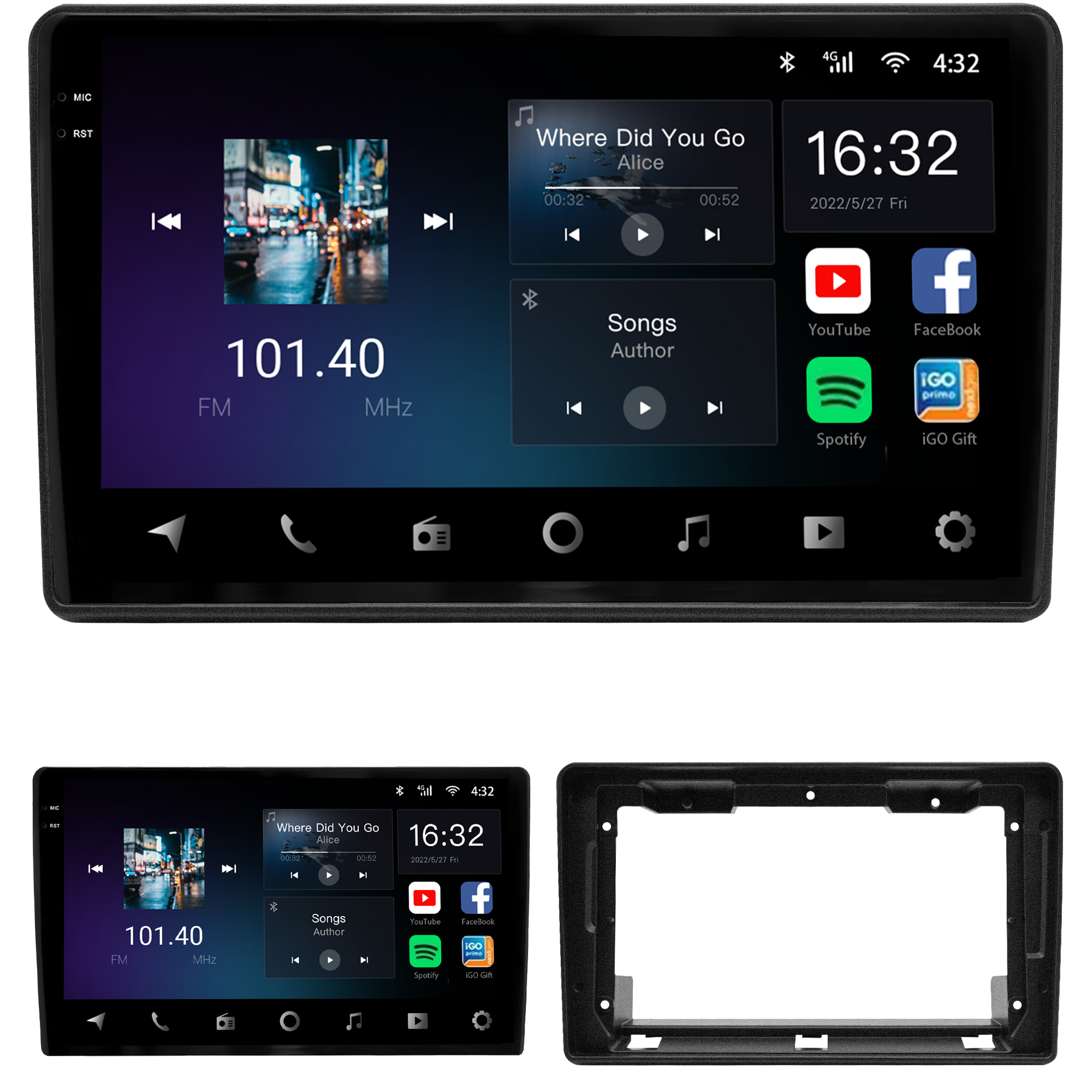 MULTIMÍDIA <BR> AIKON CORE RED <BR>2RAM 64GB QLED 9"<BR> DUCATO 2022 A 2024 - Imagem 2