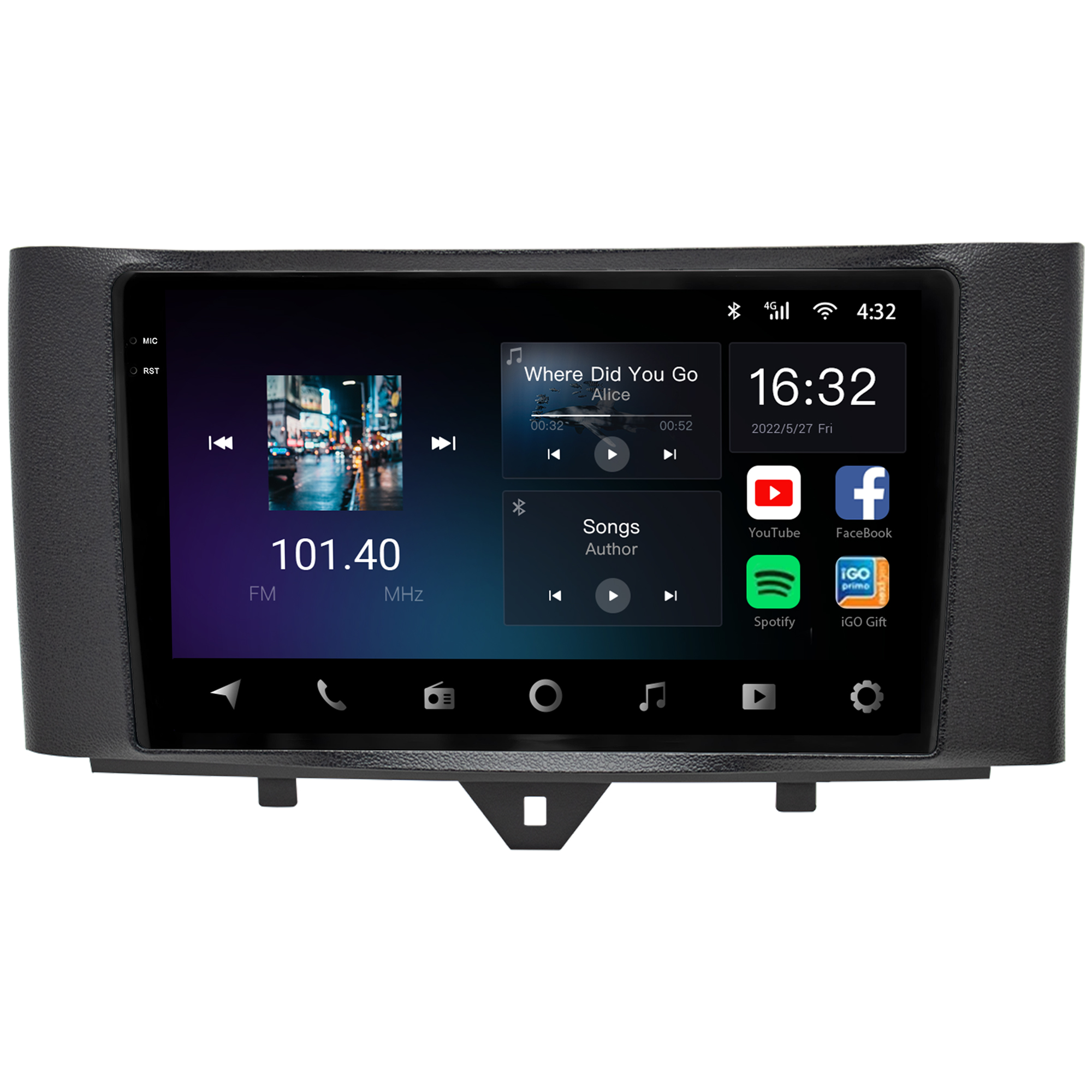 MULTIMÍDIA <BR> AIKON CORE RED <BR> 2RAM 64GB QLED 9" <BR> SMART 2012 A 2016 - Imagem 3