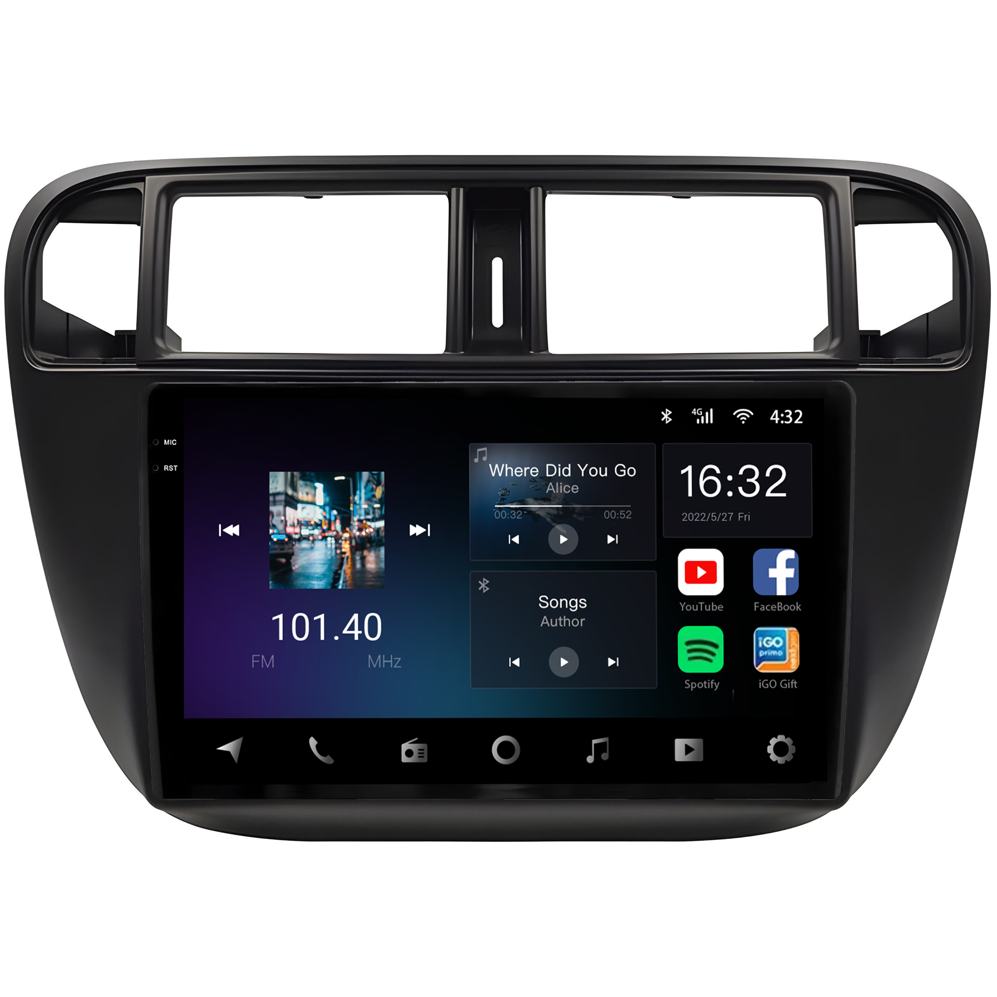 MULTIMÍDIA <BR> AIKON CORE RED <BR> 2RAM 64GB QLED 9'' <BR> CIVIC 1996 A 2000 - Imagem 3