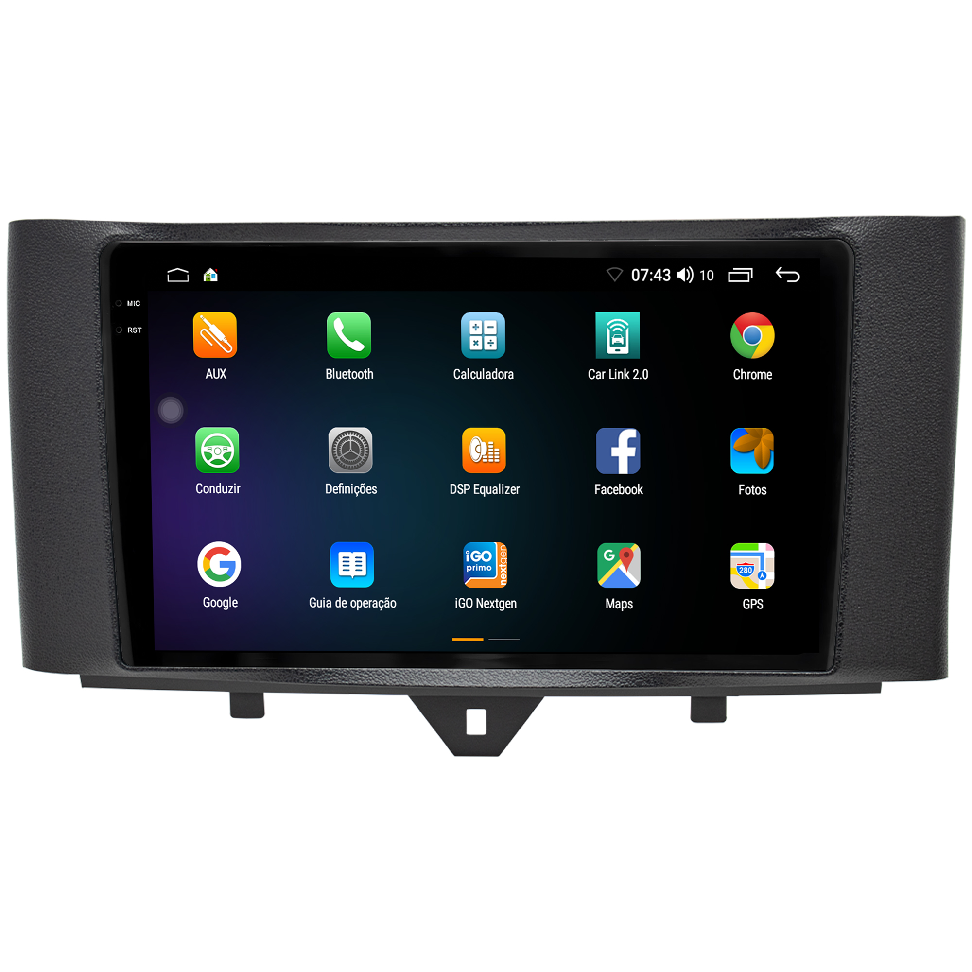 MULTIMÍDIA <BR> AIKON CORE RED <BR> 2RAM 64GB QLED 9" <BR> SMART 2012 A 2016 - Imagem 4