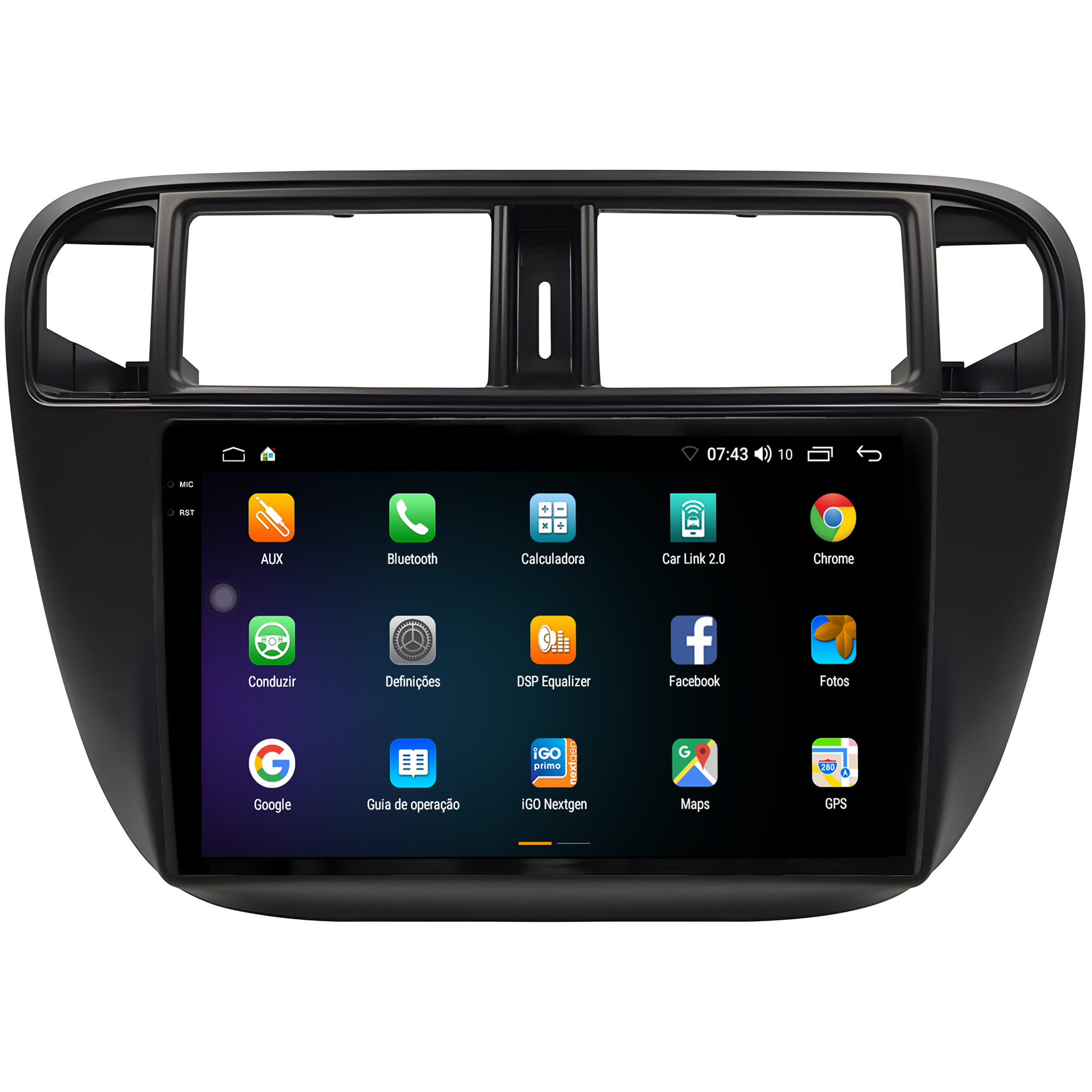 MULTIMÍDIA <BR> AIKON CORE RED <BR> 2RAM 64GB QLED 9'' <BR> CIVIC 1996 A 2000 - Imagem 4