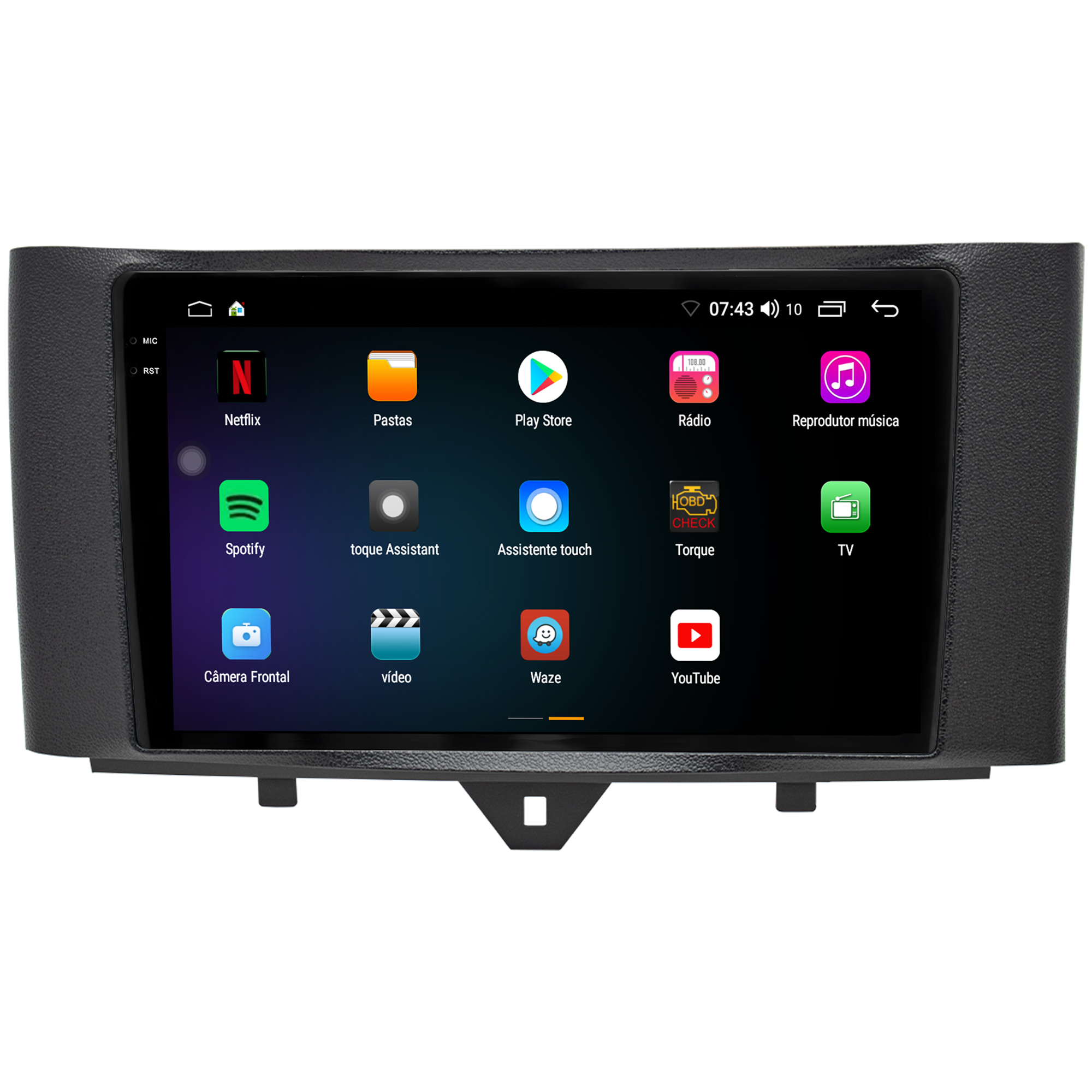 MULTIMÍDIA <BR> AIKON CORE RED <BR> 2RAM 64GB QLED 9" <BR> SMART 2012 A 2016 - Imagem 5