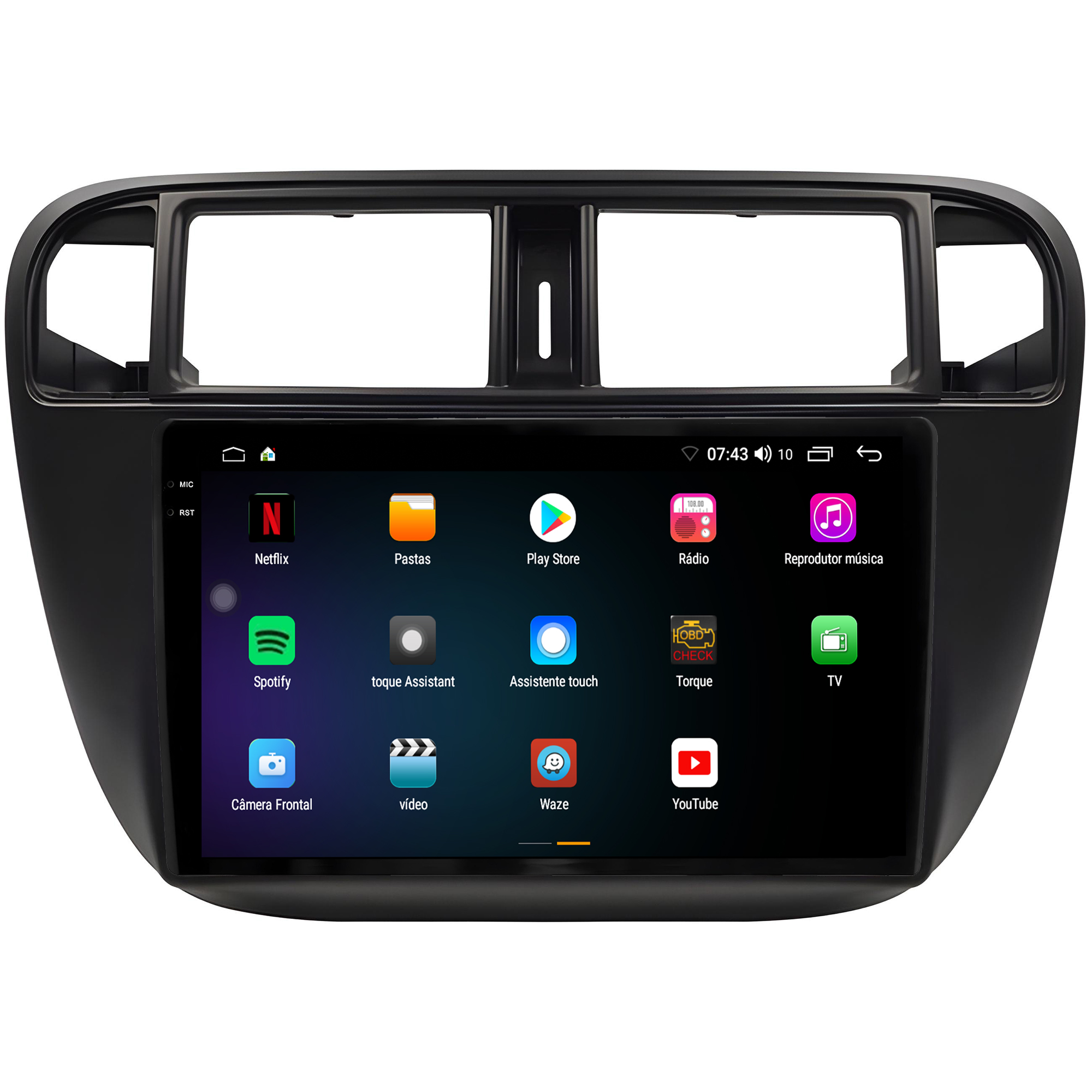 MULTIMÍDIA <BR> AIKON CORE RED <BR> 2RAM 64GB QLED 9'' <BR> CIVIC 1996 A 2000 - Imagem 5