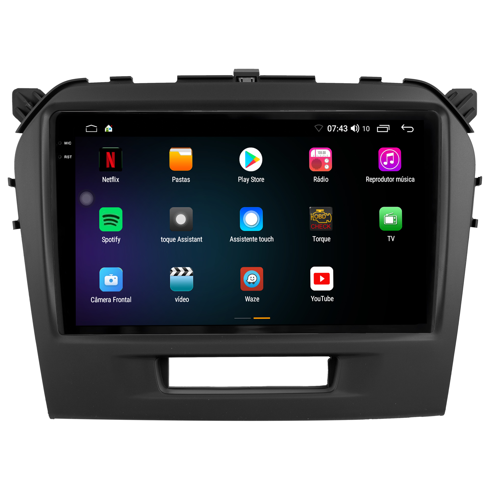 MULTIMÍDIA <BR> AIKON CORE RED <BR> 2RAM 64GB QLED 9'' <BR> GRAND VITARA 2017 A 2022 - Imagem 5