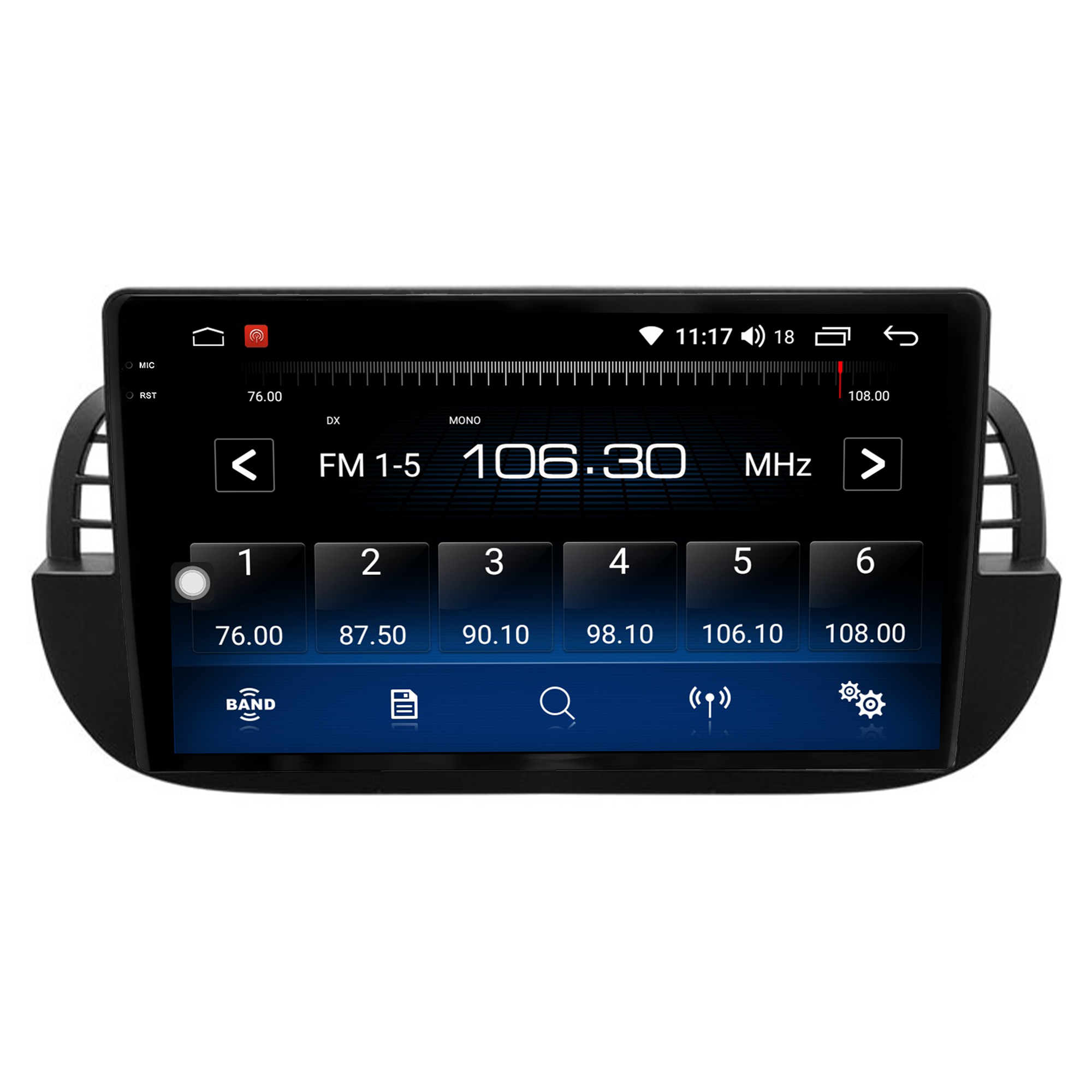 MULTIMÍDIA <BR> AIKON CORE RED <BR>2RAM 64GB QLED 9"<BR> FIAT 500 ATÉ 2015 - Imagem 6