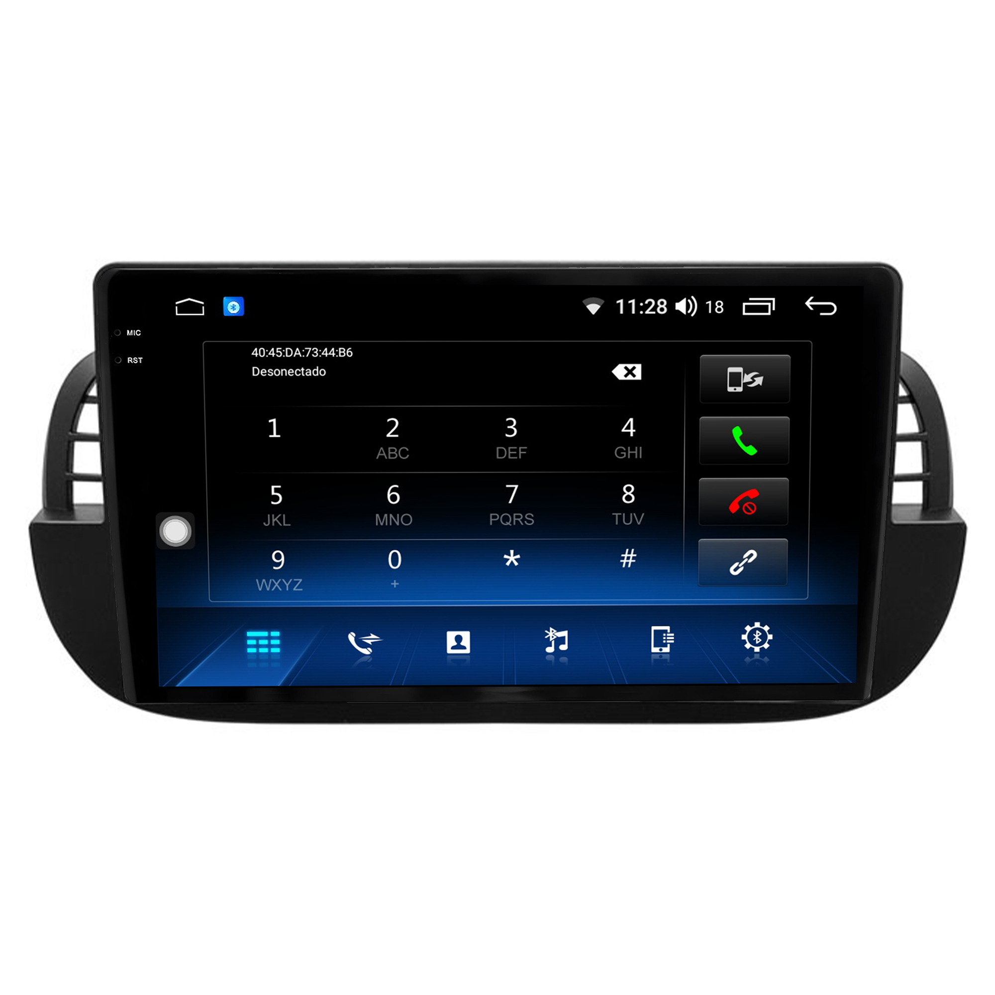 MULTIMÍDIA <BR> AIKON CORE RED <BR>2RAM 64GB QLED 9"<BR> FIAT 500 ATÉ 2015 - Imagem 7