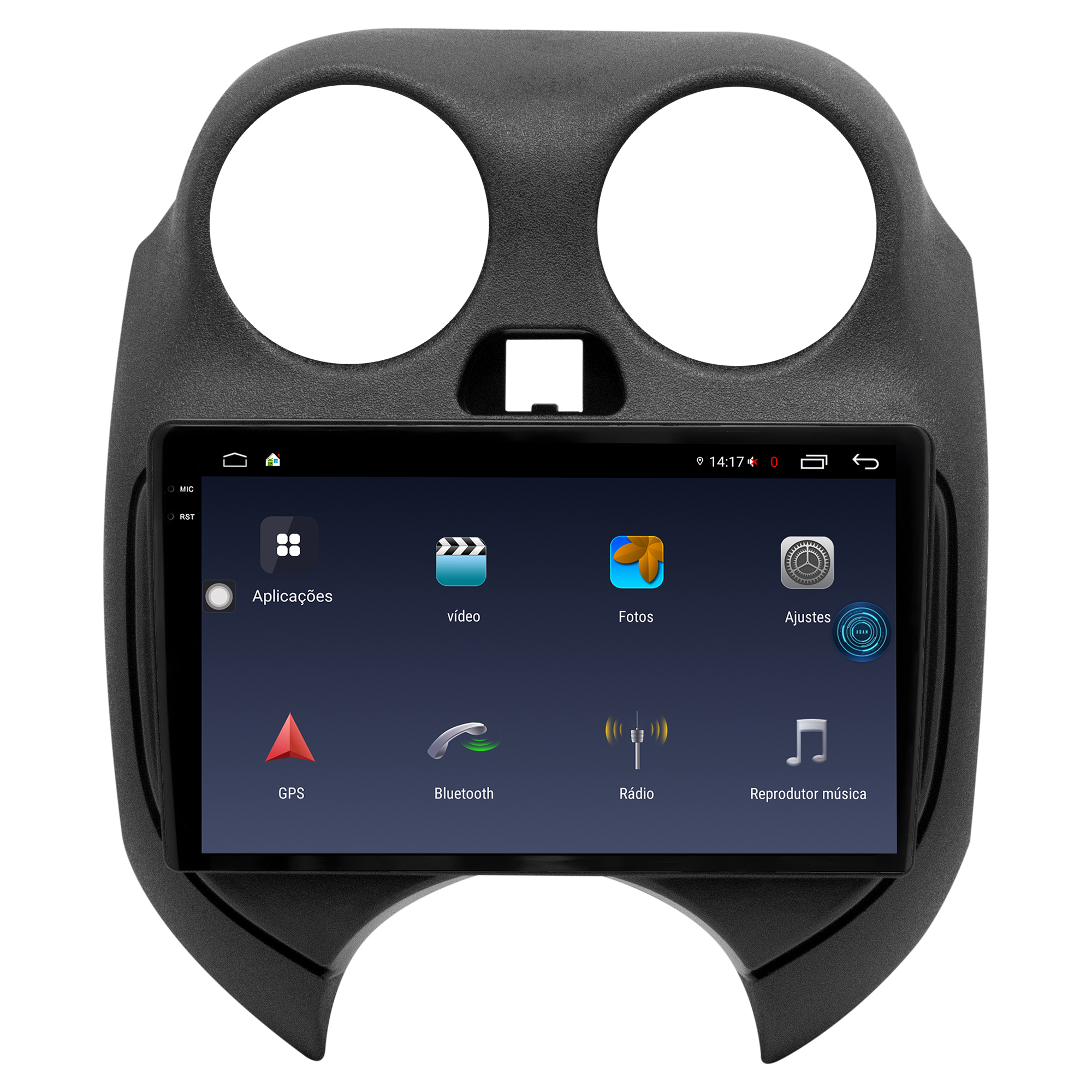 MULTIMÍDIA <BR> AIKON FÓTON <BR> 6RAM 128GB QLED 9'' <BR> MARCH VERSA <BR> 2010 A 2014 - Imagem 3