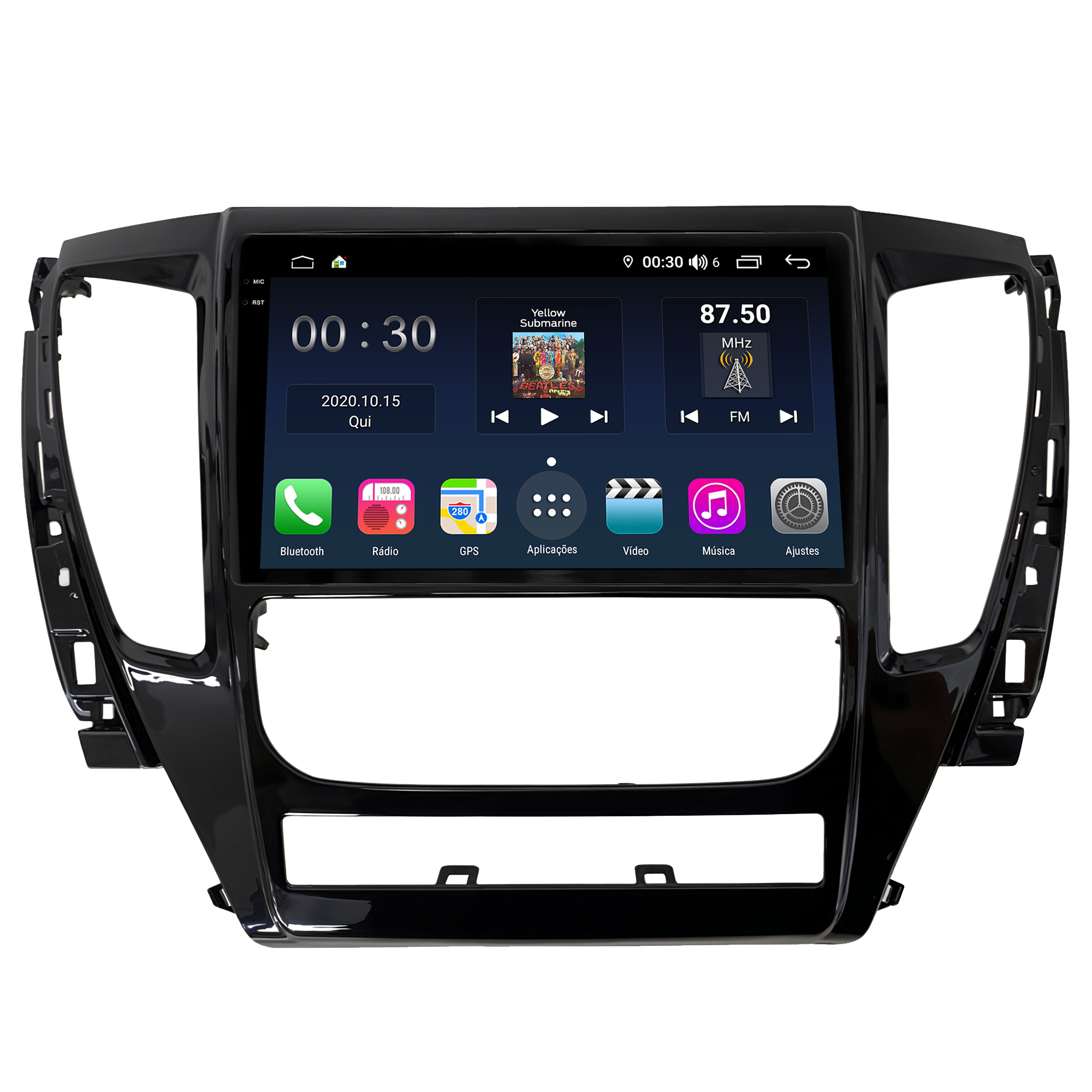 MULTIMÍDIA <BR> AIKON PRÓTON <BR> 6RAM 128GB QLED 9'' <BR> PAJERO SPORT 2020 - Imagem 3