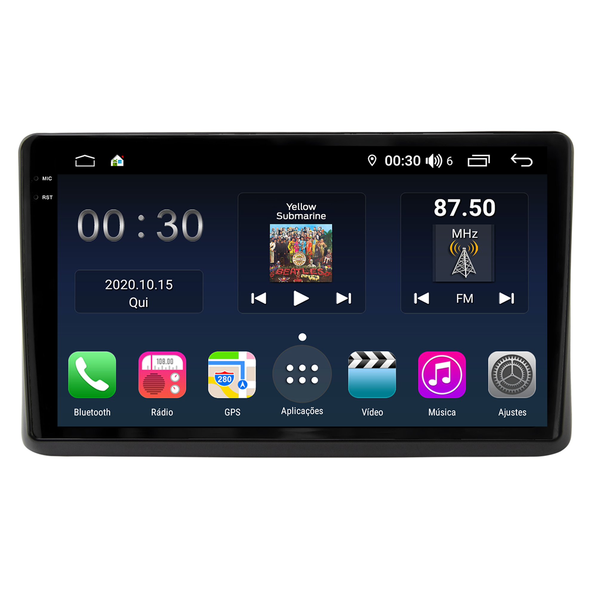 MULTIMÍDIA <BR> AIKON PRÓTON <BR> 6RAM 128GB QLED 9'' <BR> CITY 2022 ACIMA - Imagem 3