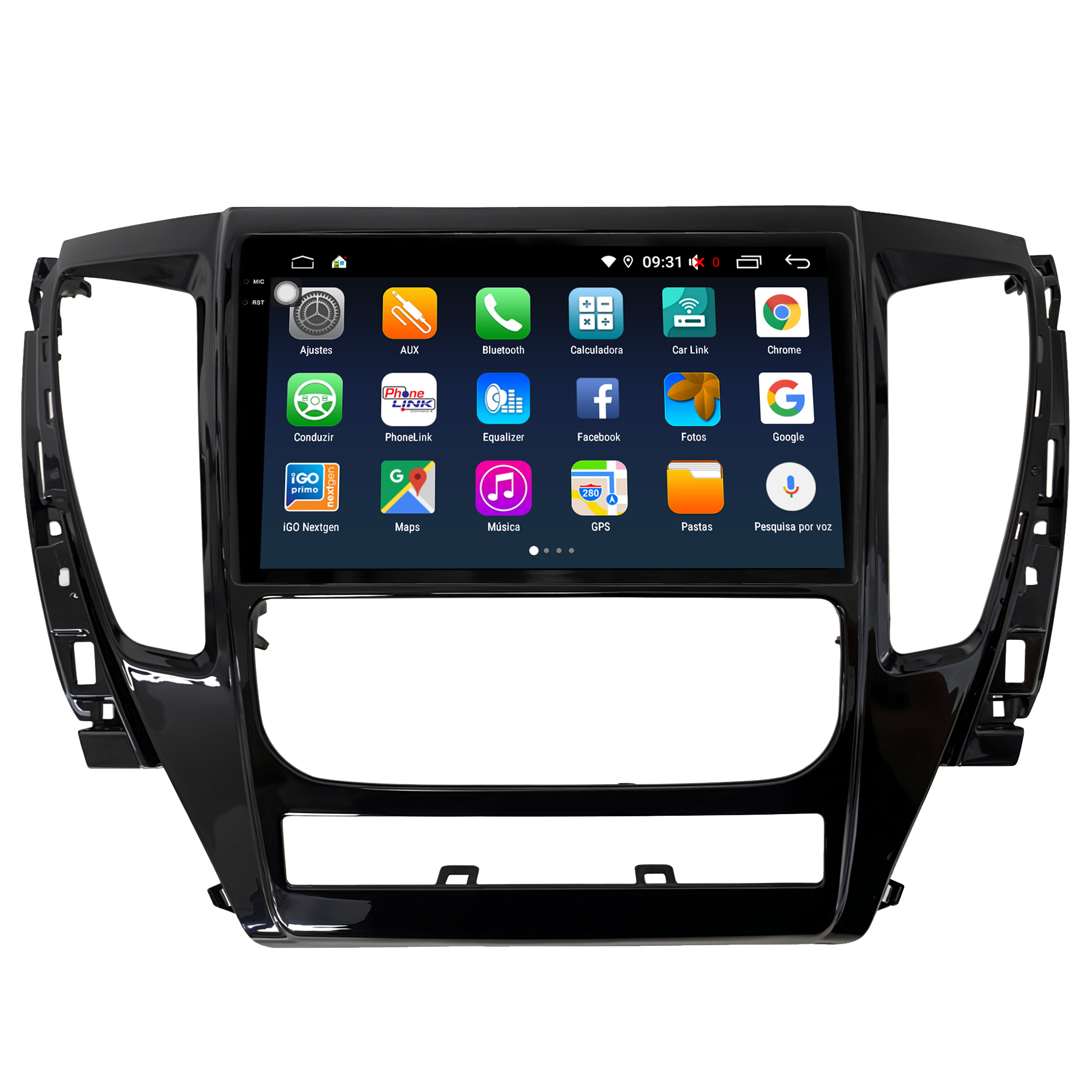 MULTIMÍDIA <BR> AIKON PRÓTON <BR> 6RAM 128GB QLED 9'' <BR> PAJERO SPORT 2020 - Imagem 4