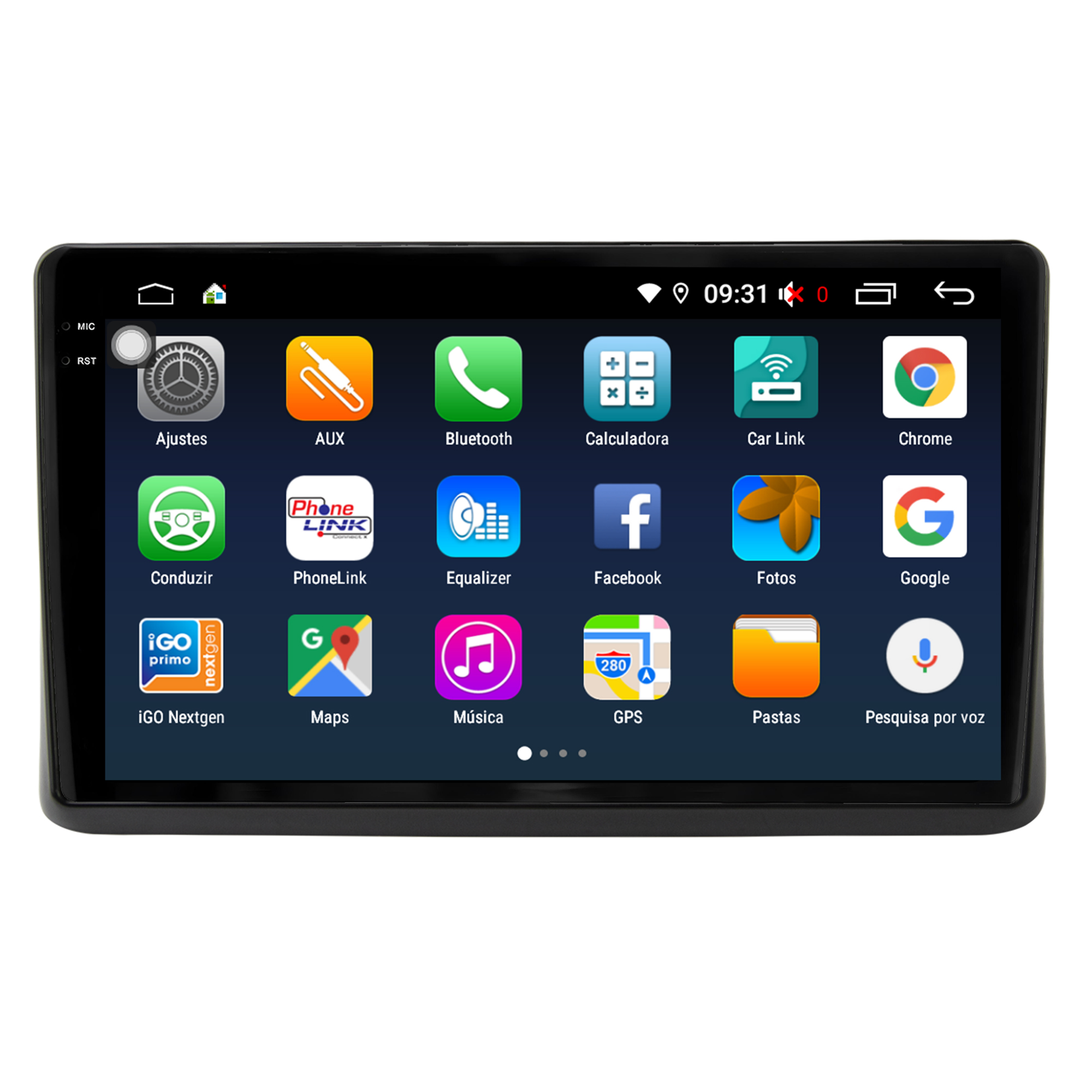 MULTIMÍDIA <BR> AIKON PRÓTON <BR> 6RAM 128GB QLED 9'' <BR> CITY 2022 ACIMA - Imagem 4