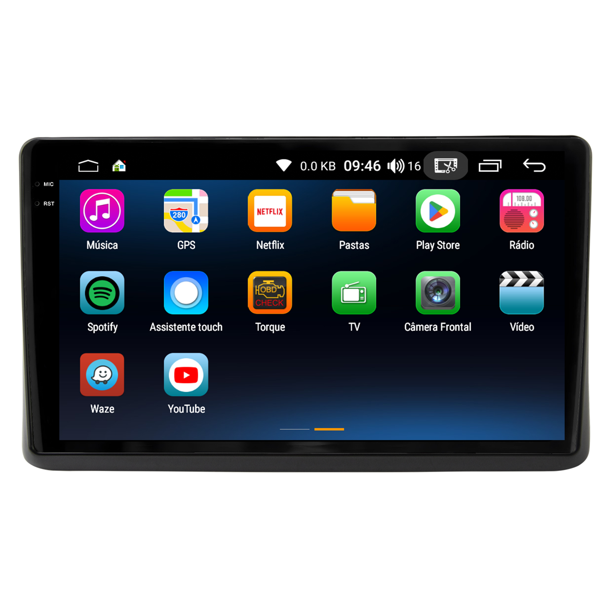 MULTIMÍDIA <BR> AIKON PRÓTON <BR> 6RAM 128GB QLED 9'' <BR> CITY 2022 ACIMA - Imagem 5