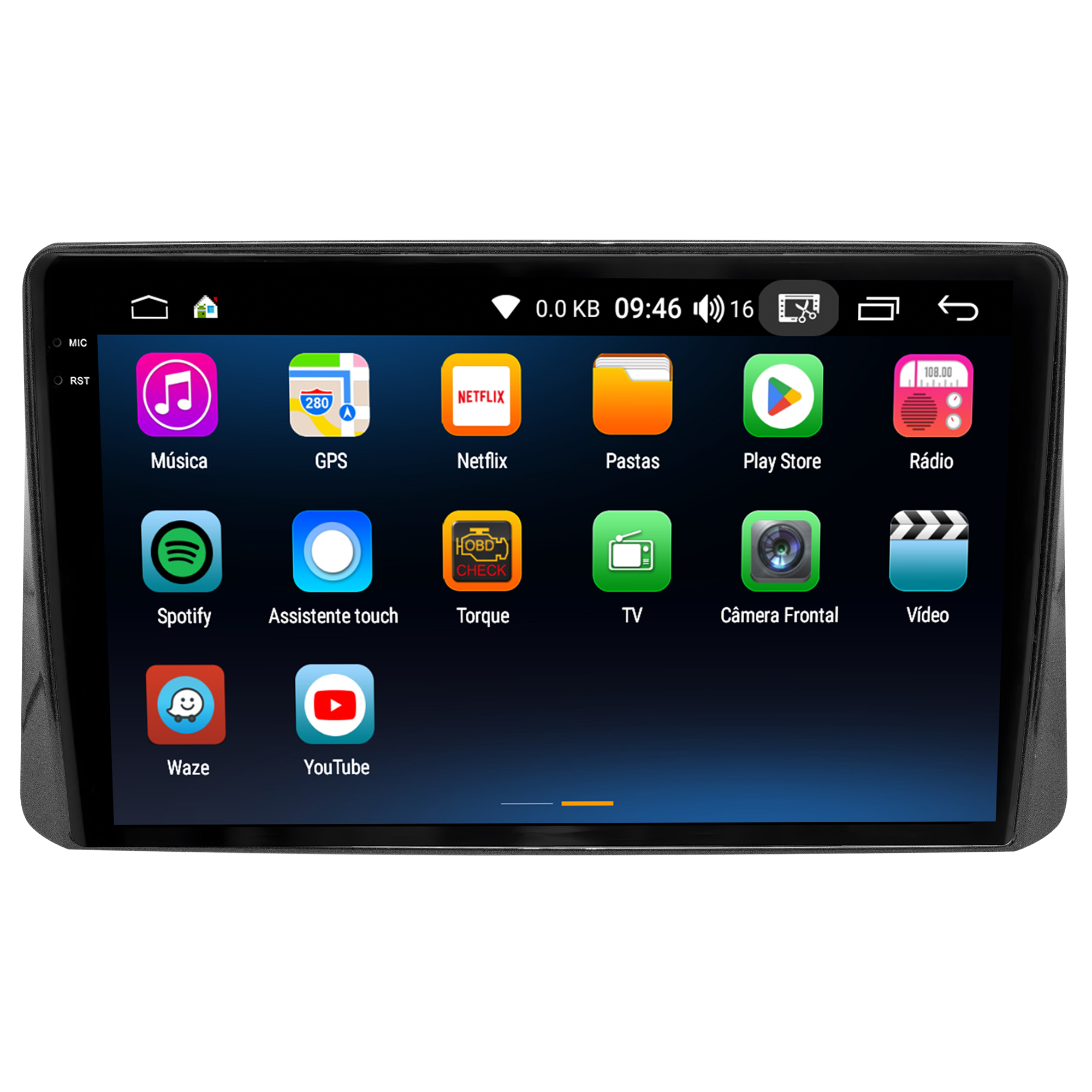 MULTIMÍDIA <BR> AIKON PRÓTON <BR> 4RAM 64GB QLED 9'' <BR> ECLIPSE 2019 ACIMA - Imagem 5