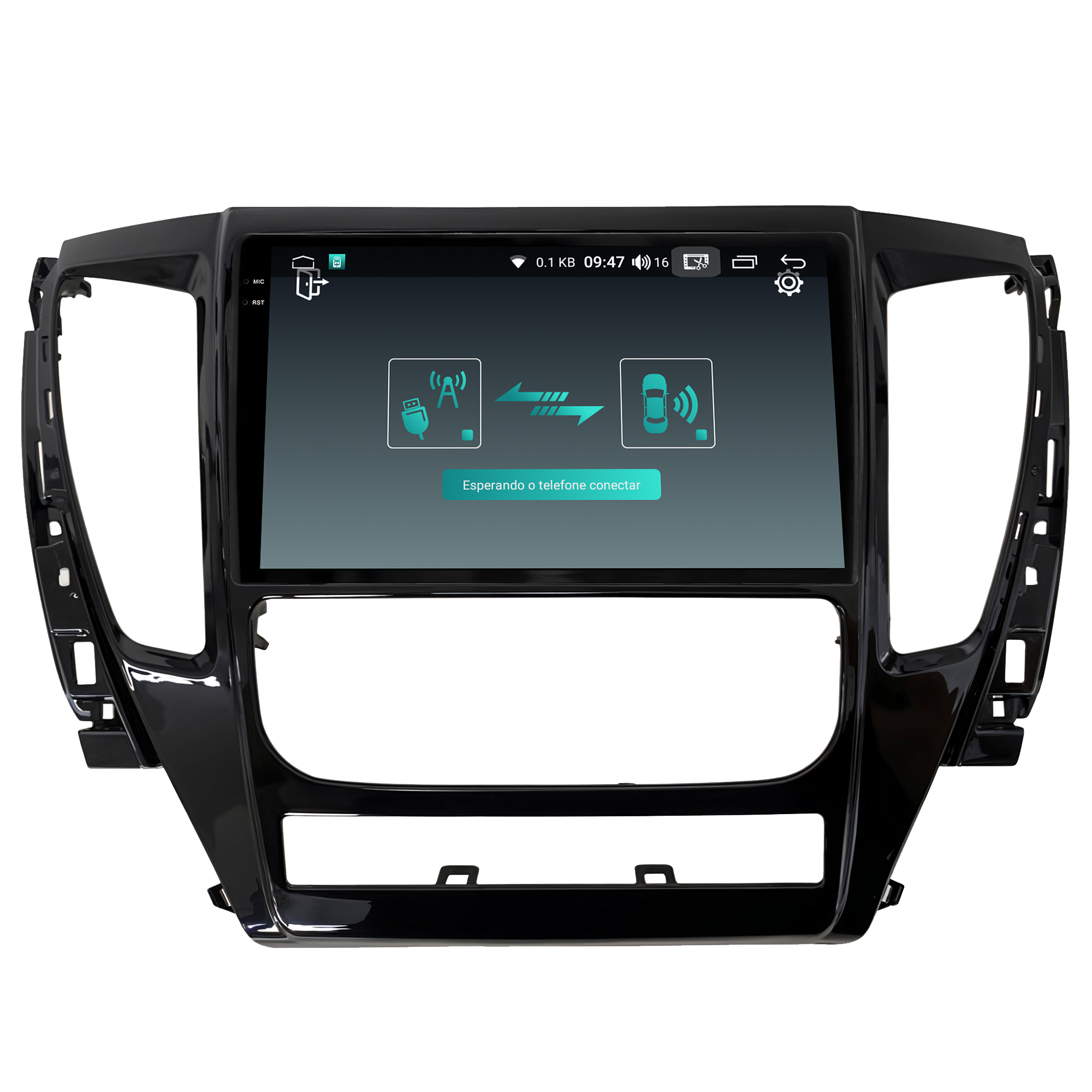 MULTIMÍDIA <BR> AIKON PRÓTON <BR> 6RAM 128GB QLED 9'' <BR> PAJERO SPORT 2020 - Imagem 10