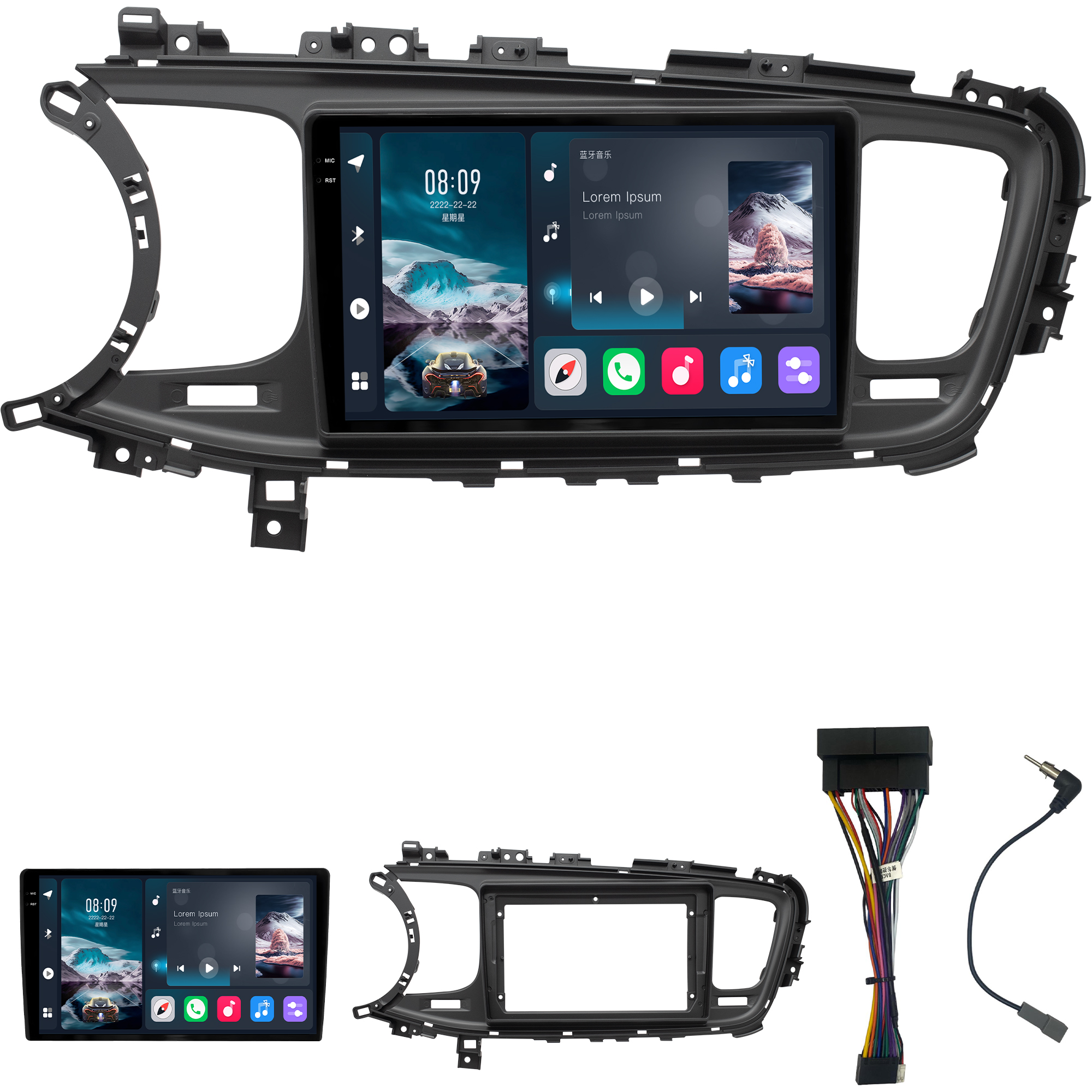 MULTIMÍDIA <BR> SOAUDIO S LINE <BR> 2RAM 64GB QLED 9'' <BR> OPTIMA 2015 ACIMA - Imagem 2
